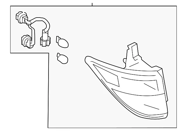 Tail Lamp Assembly - Passenger Side (RH) - Nissan (26550-1JA0B)