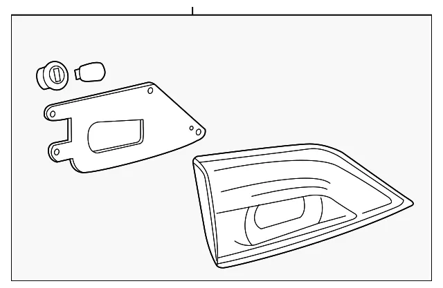Backup Lamp Assembly - Passenger Side (RH) - Nissan (26550-3WS5A)