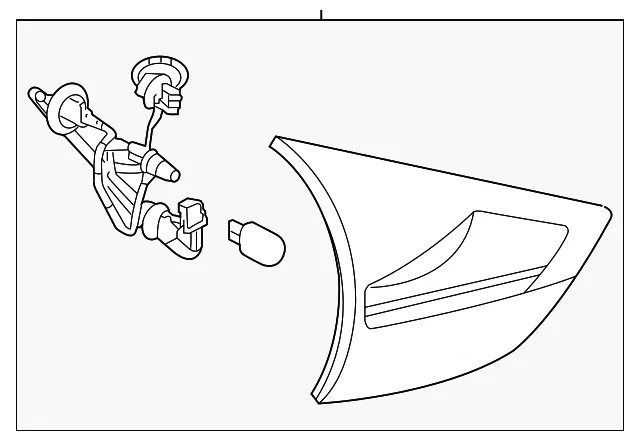Backup Lamp Assembly - Passenger Side (RH) - Nissan (26550-6FP5B)