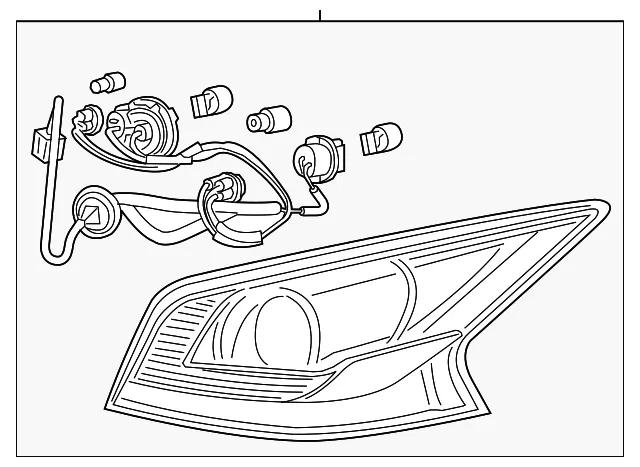Combo Lamp Assembly - Passenger Side (RH) - Nissan (26550-9HM2A)