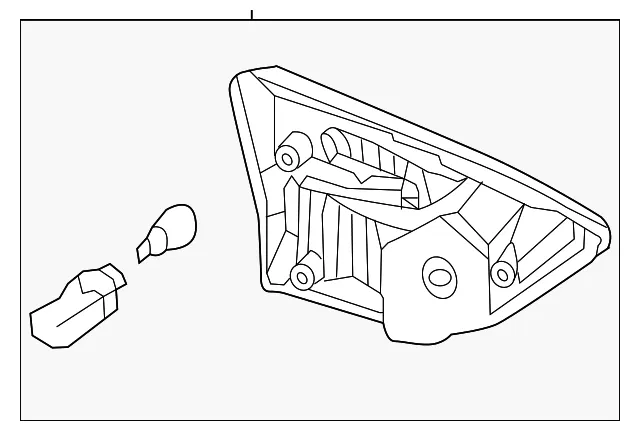 Backup Lamp Assembly - Driver's Side (LH) - Nissan (26555-3KV2A)