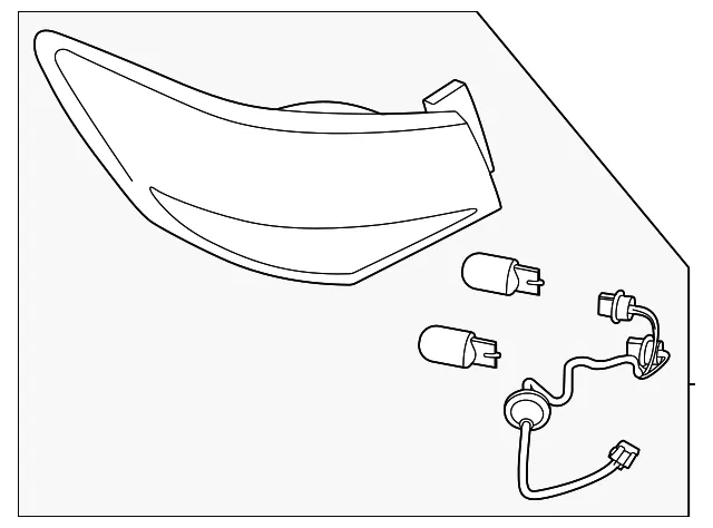 Rear Combination Lamp Assembly, Left - Nissan (26555-6LB0A)