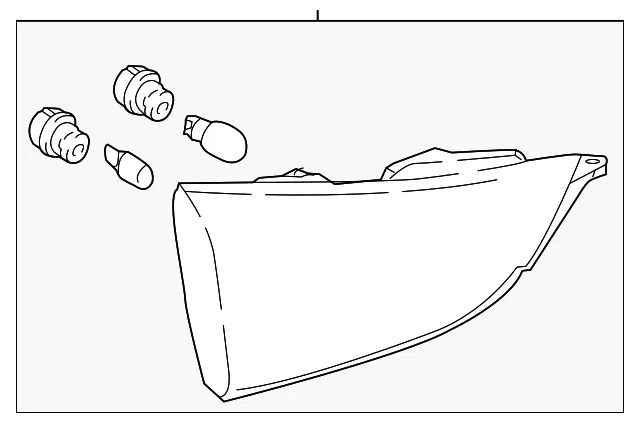 Backup Lamp Assembly - Driver's Side (LH) - Nissan (26555-6MA5A)