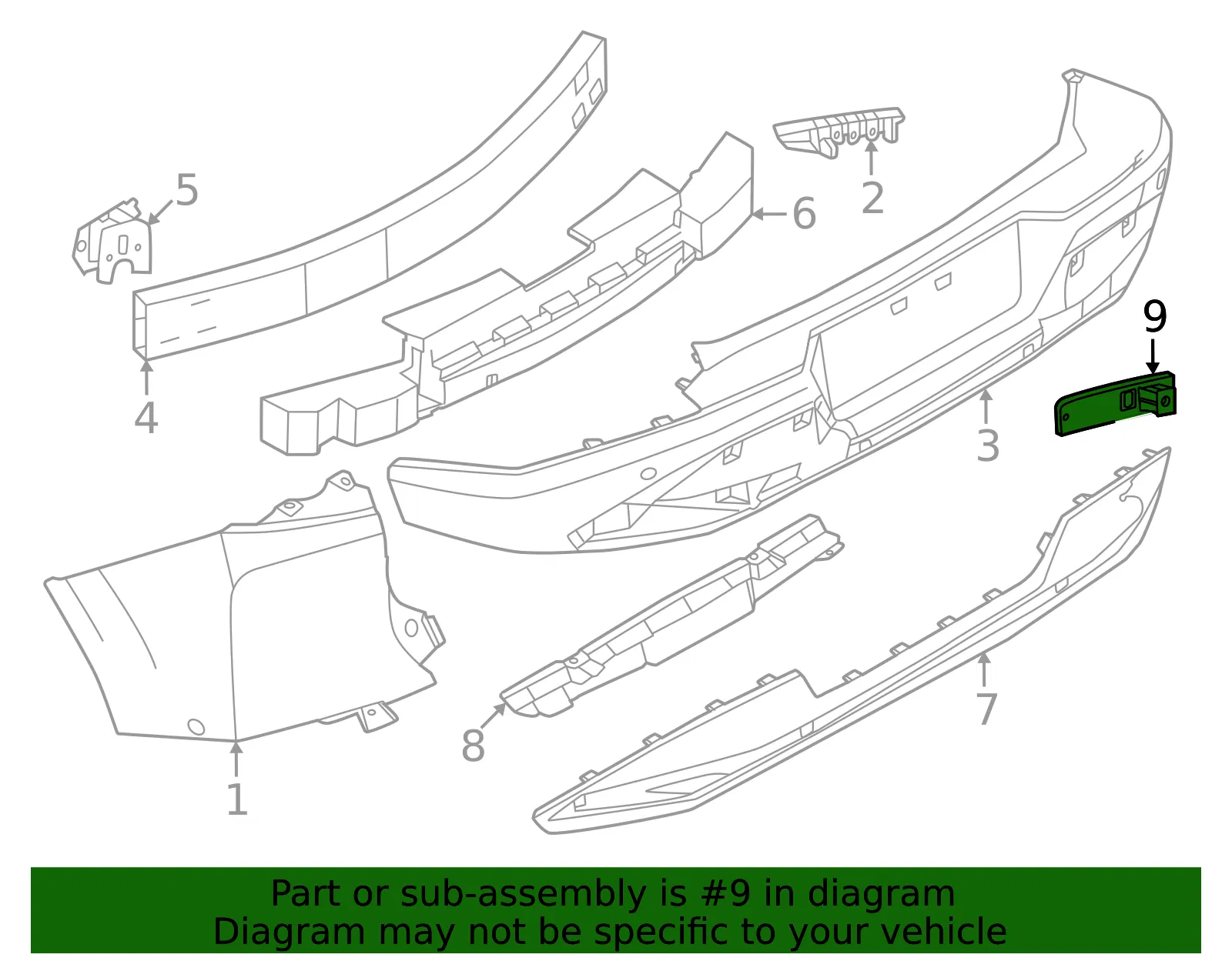 Reflector Panel - Nissan (26560-5R80A) - view 2
