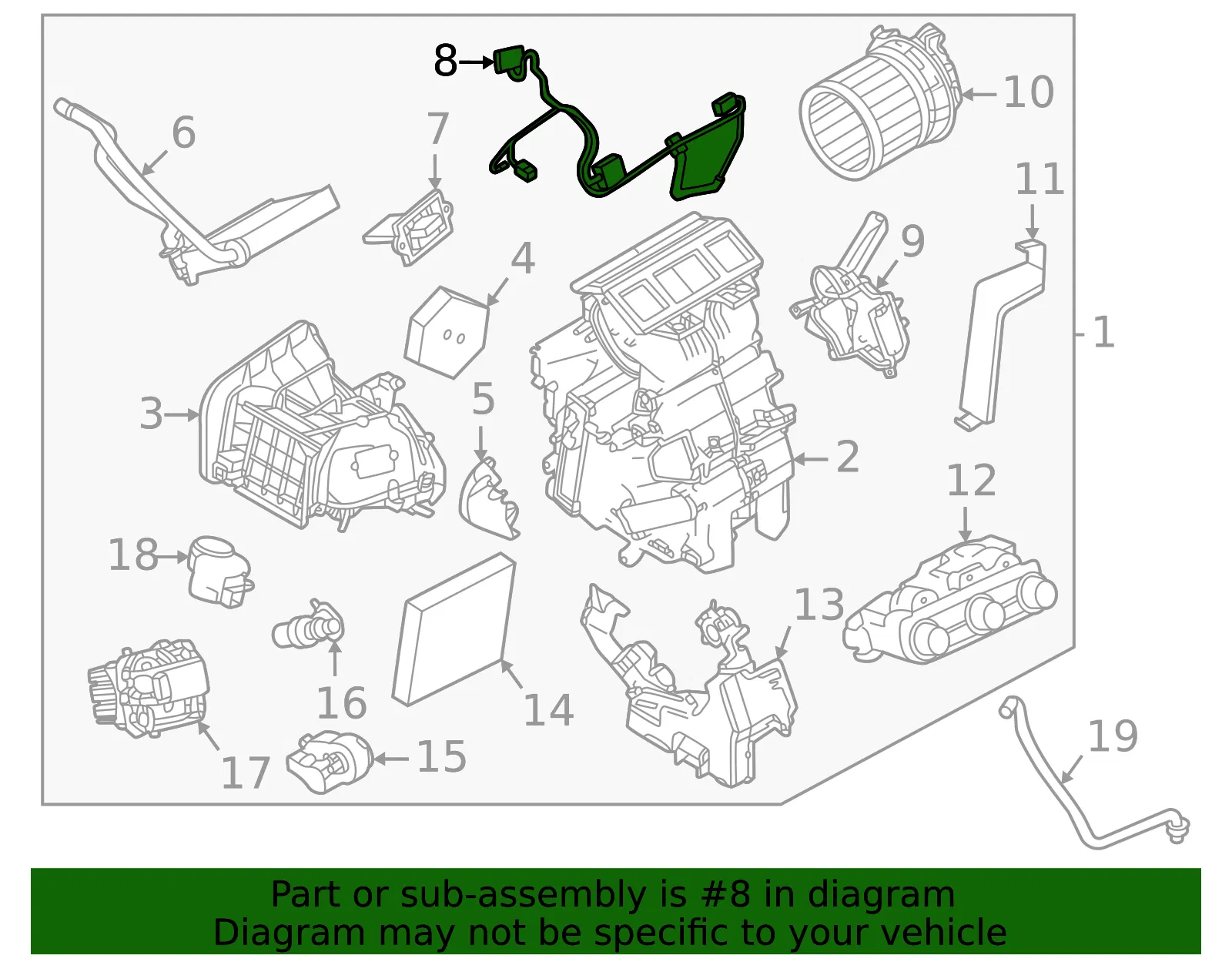 Blower Unit Sub-Harness - Nissan (27206-5RB0B) - view 2