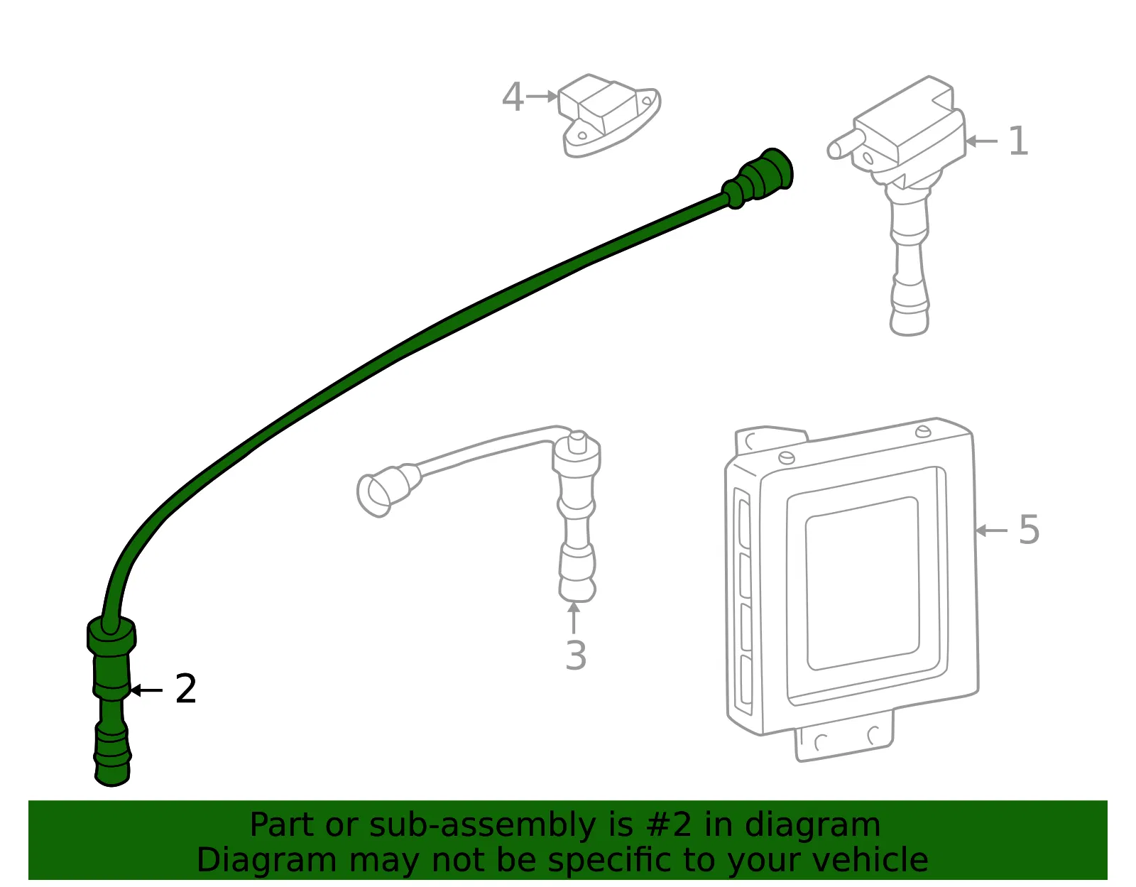 Plug Wire - Kia (27420-38020) - view 2