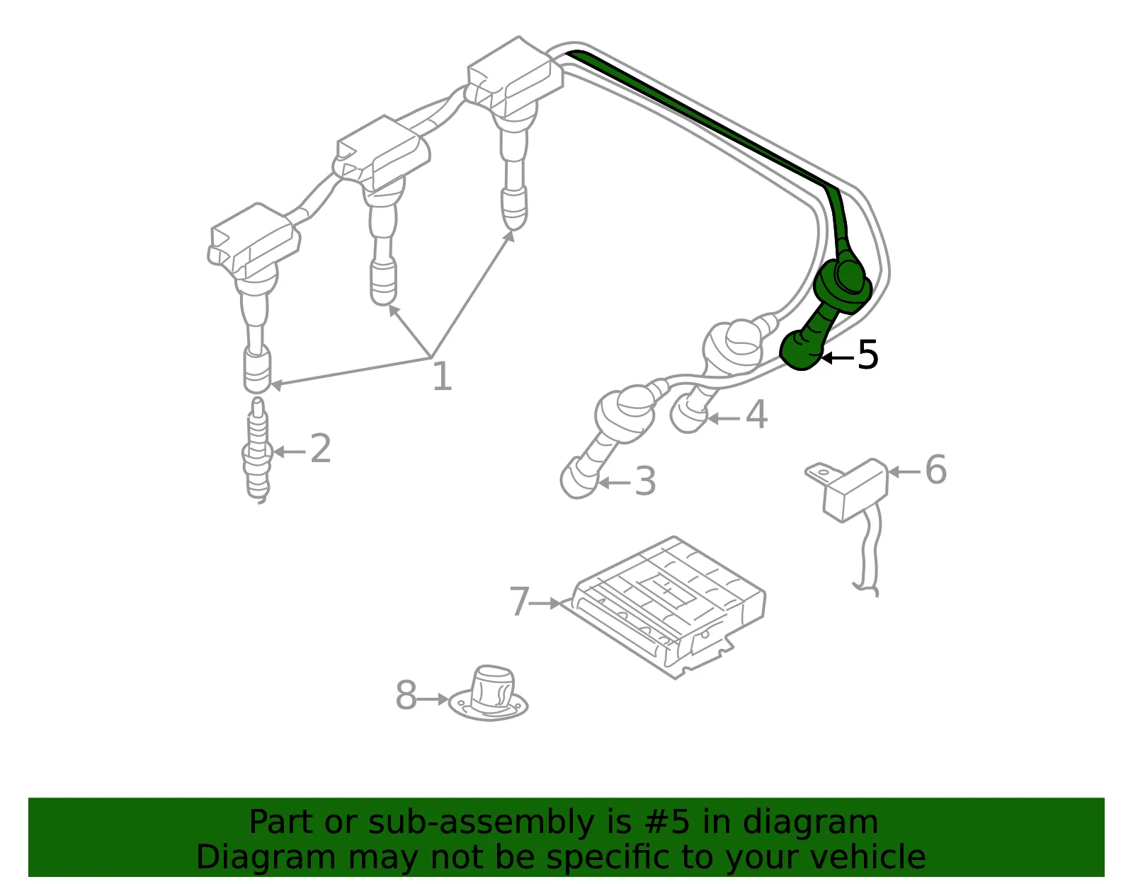Plug Wire - Kia (27420-39010) - view 2