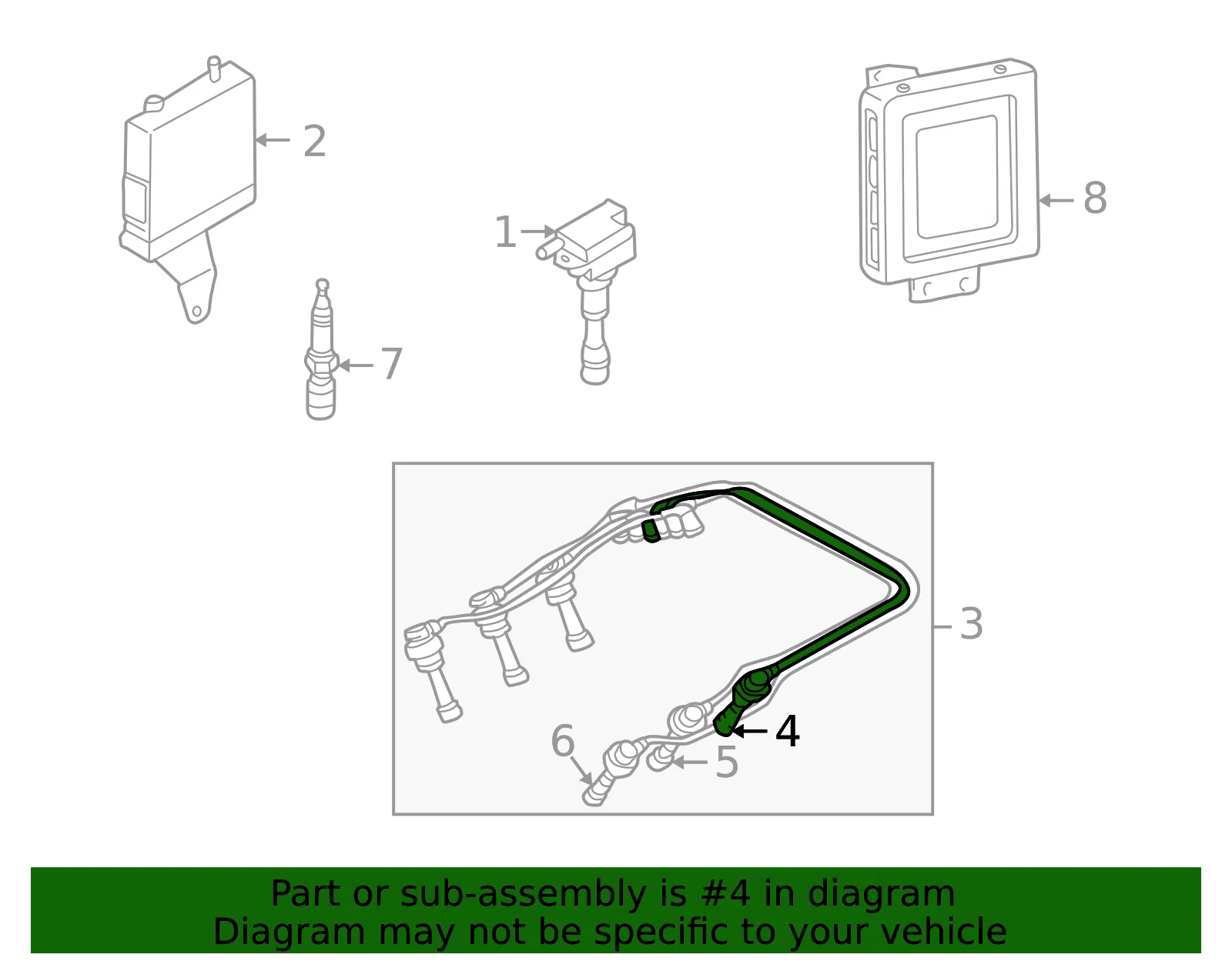 Plug Wire - Kia (27420-39700) - view 2