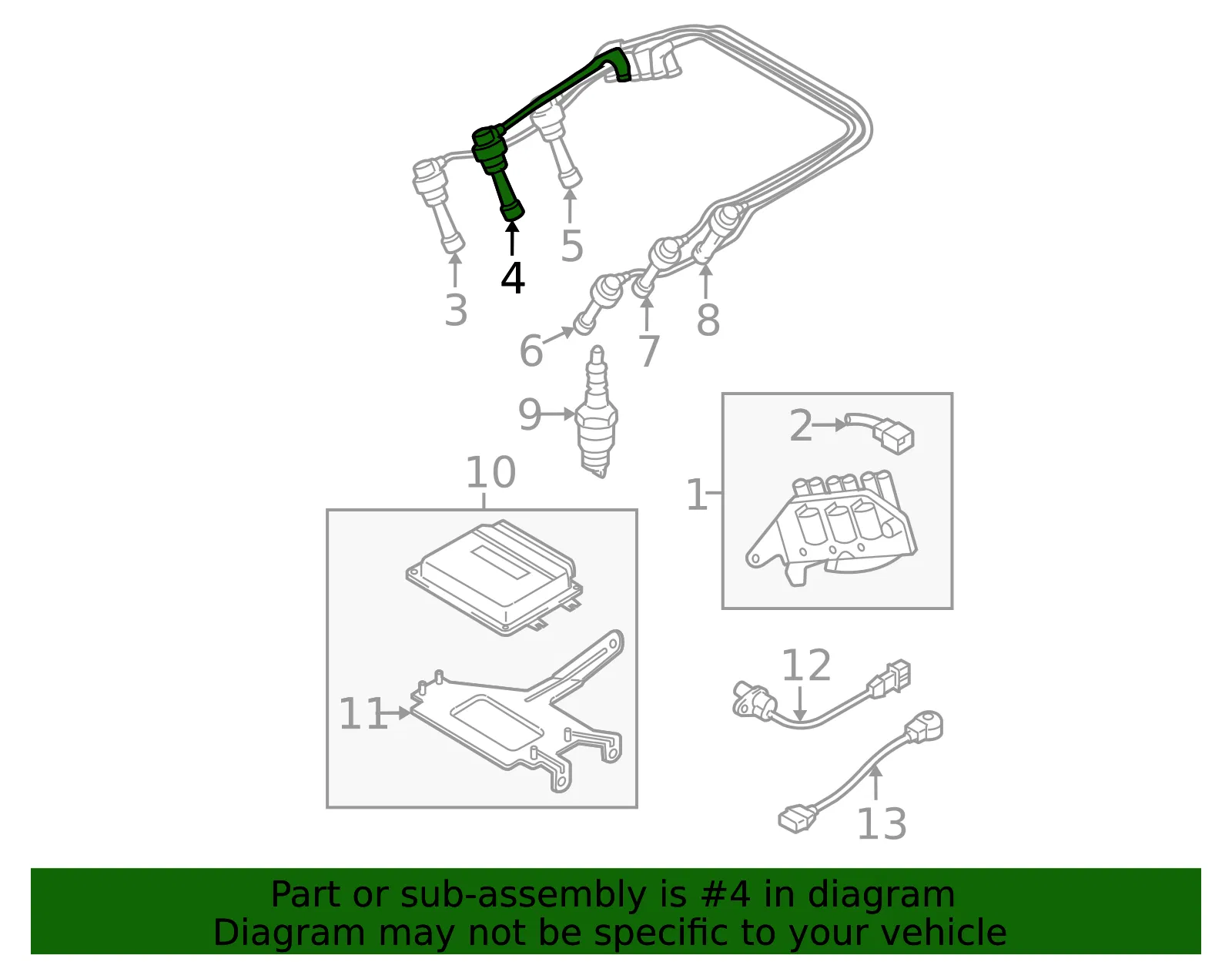 Plug Wire - Kia (27440-37310) - view 2