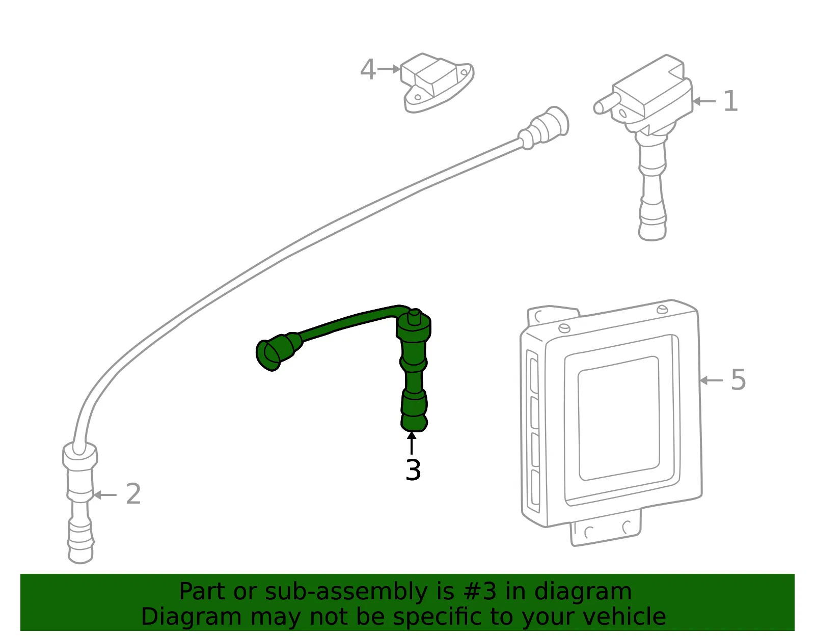 Plug Wire - Kia (27440-38020) - view 2