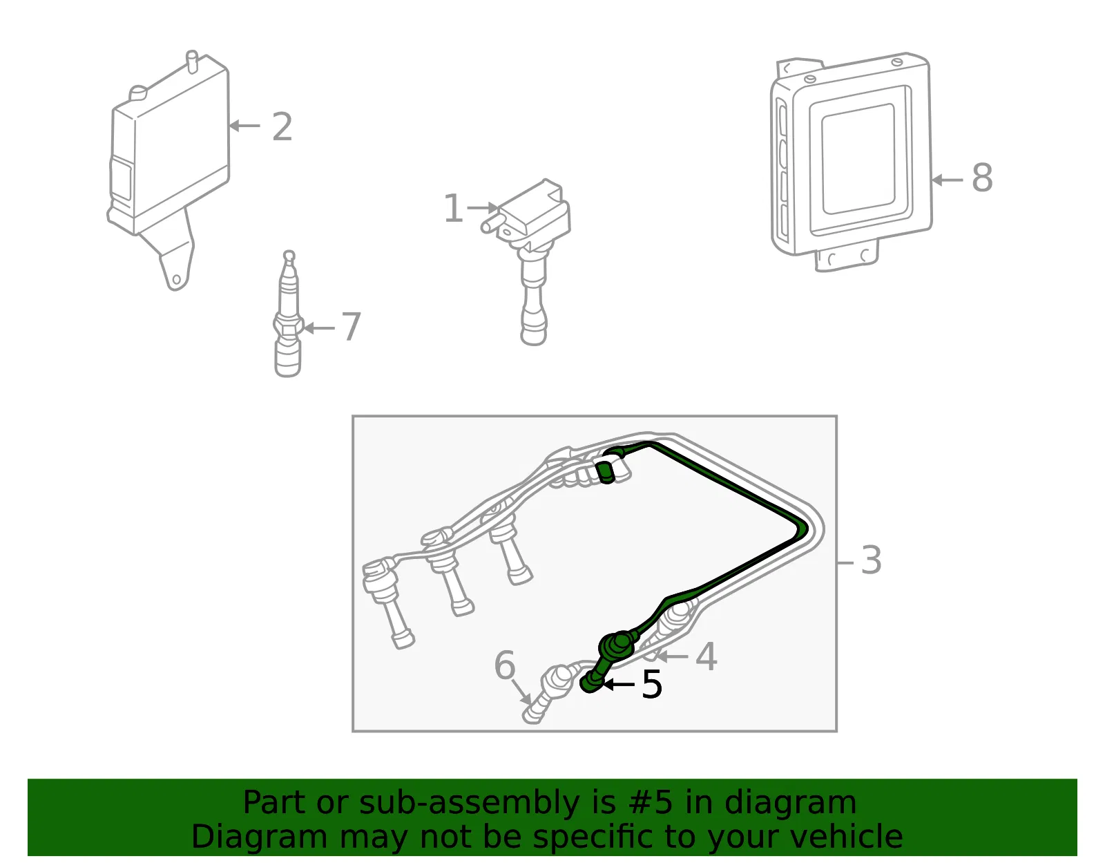 Plug Wire - Kia (27440-39700) - view 2