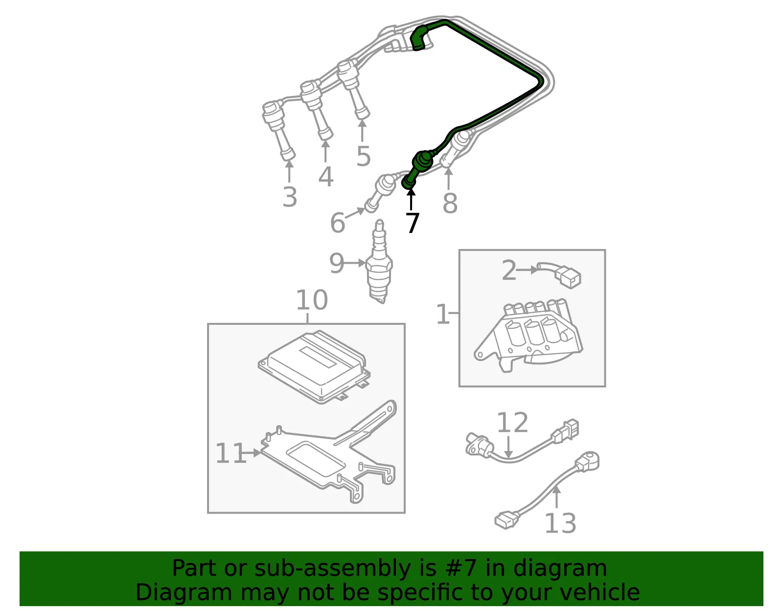 Plug Wire - Kia (27450-37200) - view 2