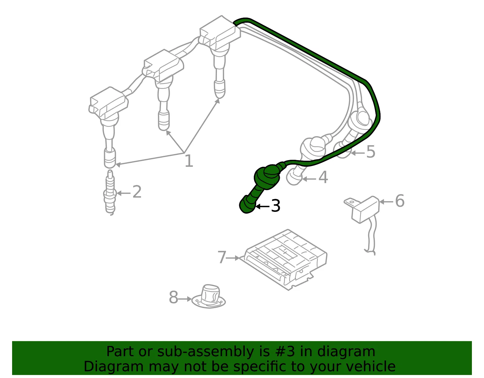 Plug Wire - Kia (27460-39010) - view 2