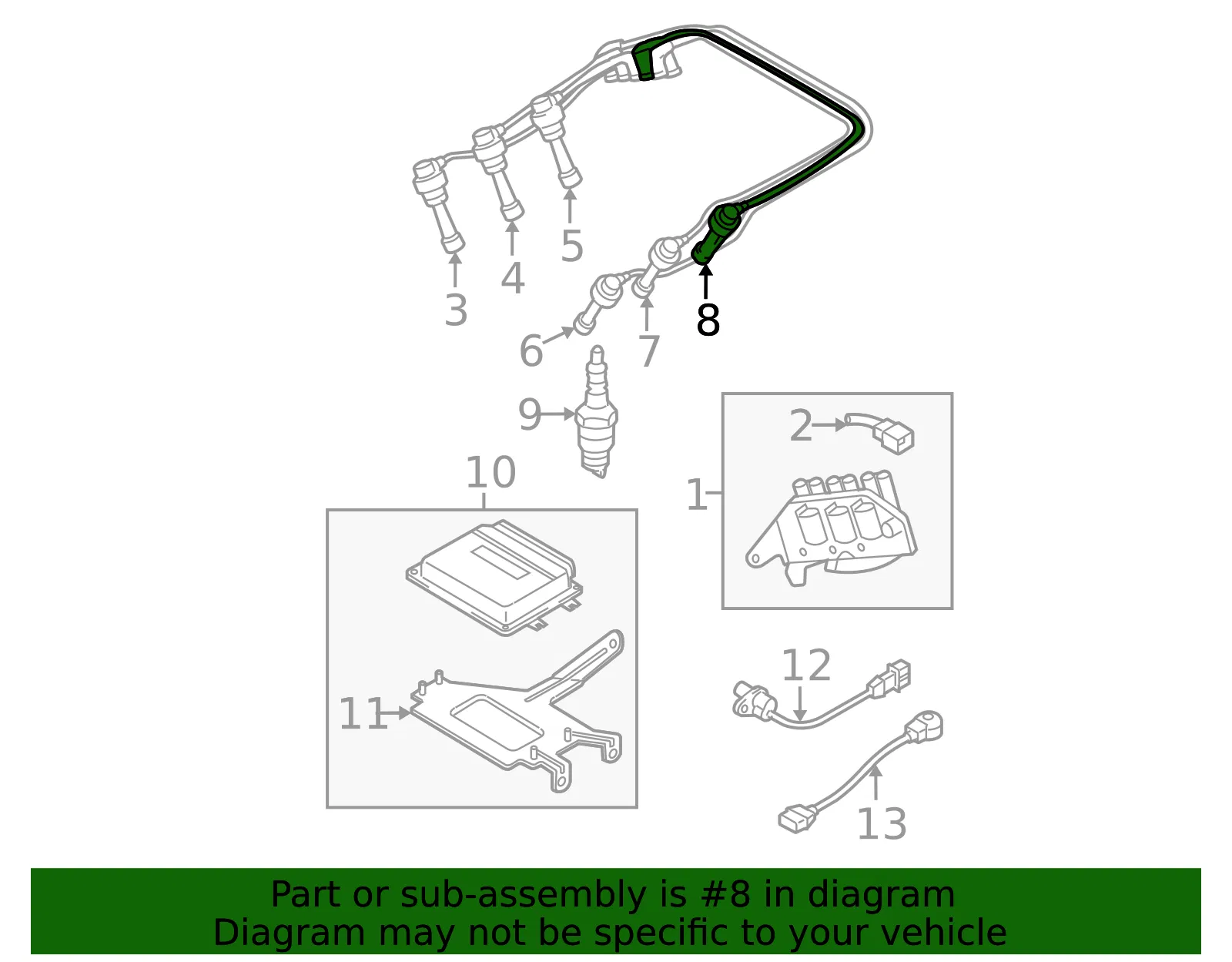 Plug Wire - Kia (27470-37200) - view 2