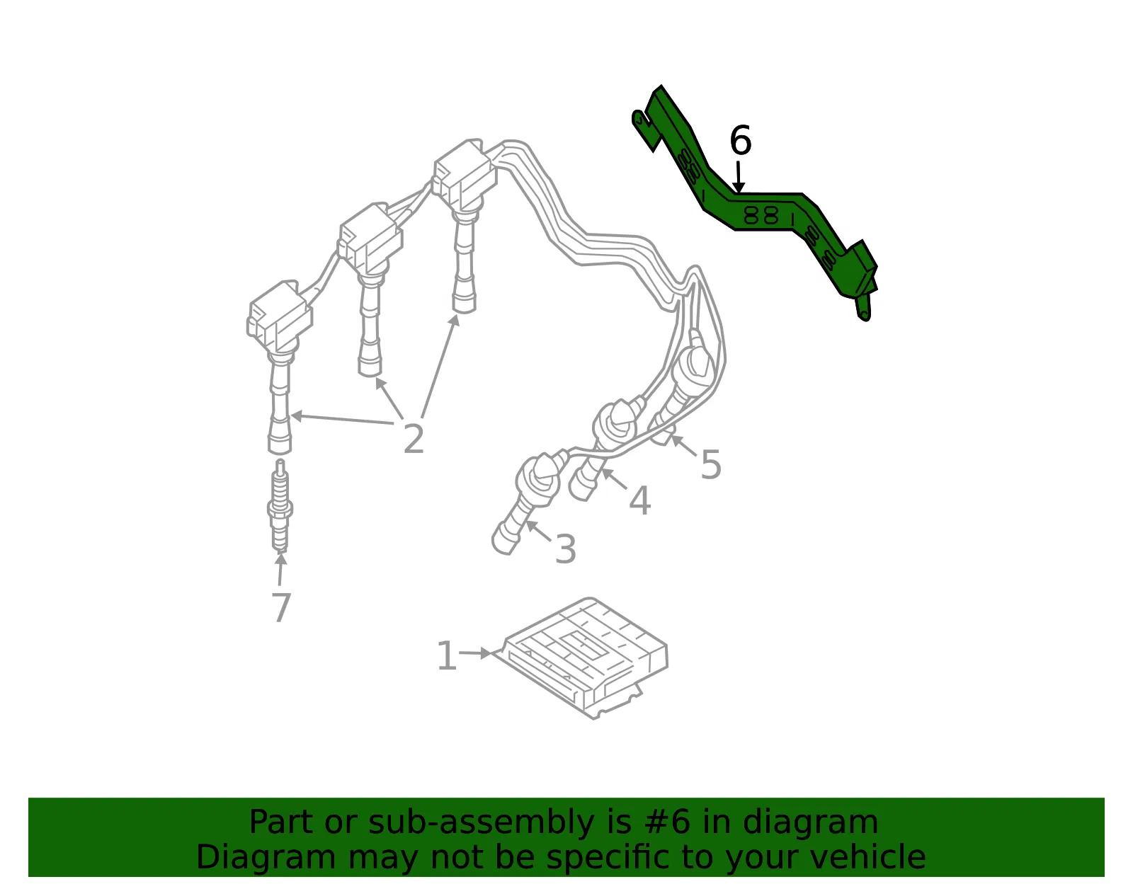 Plug Wire Bracket - Kia (27483-39811) - view 2