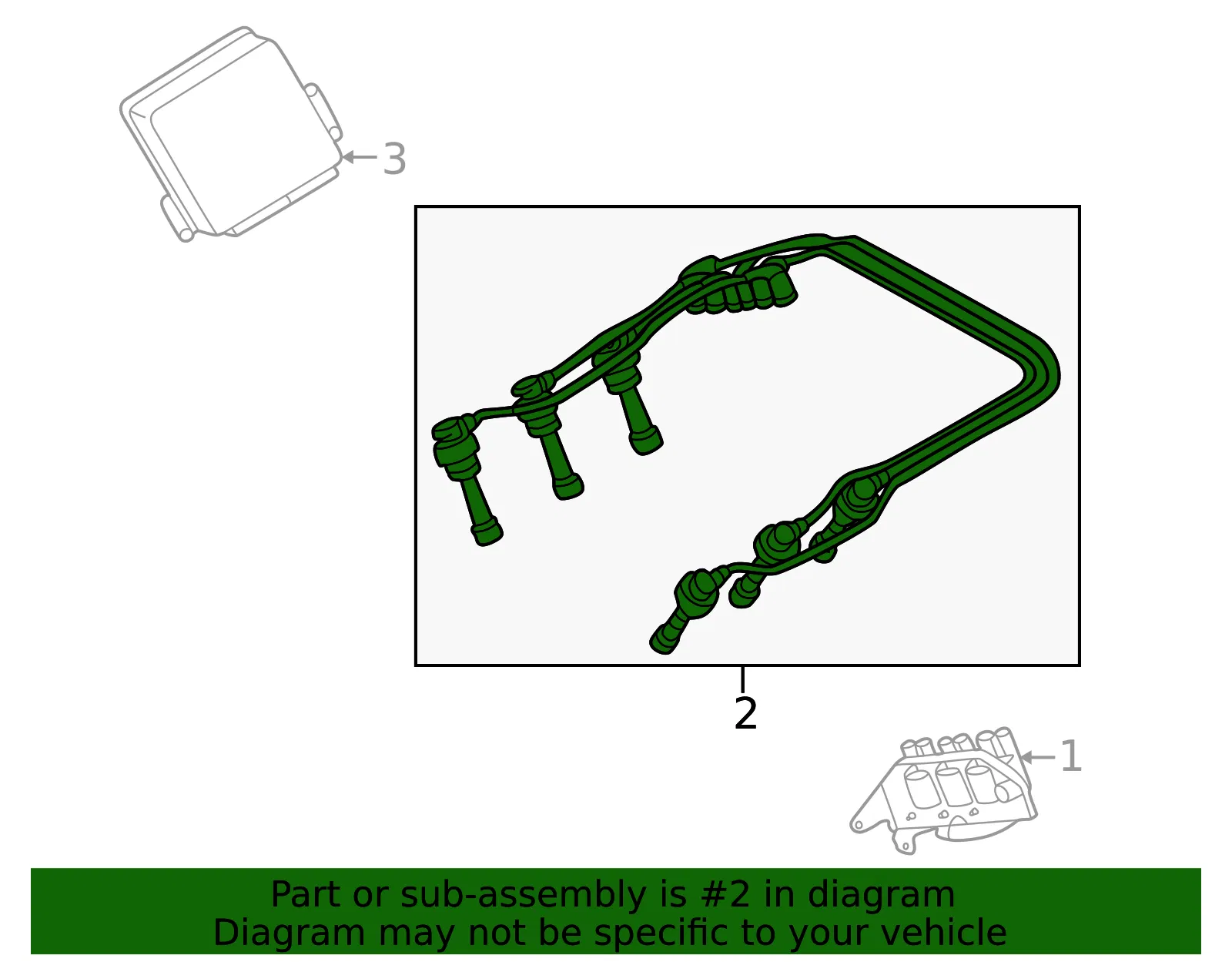 Plug Wire Set - Kia (27501-37A00) - view 2