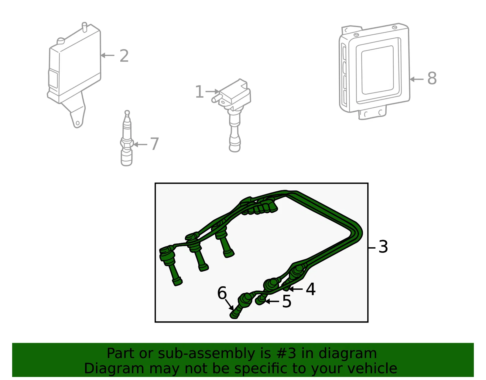Plug Wire Set - Kia (27501-39A70) - view 2