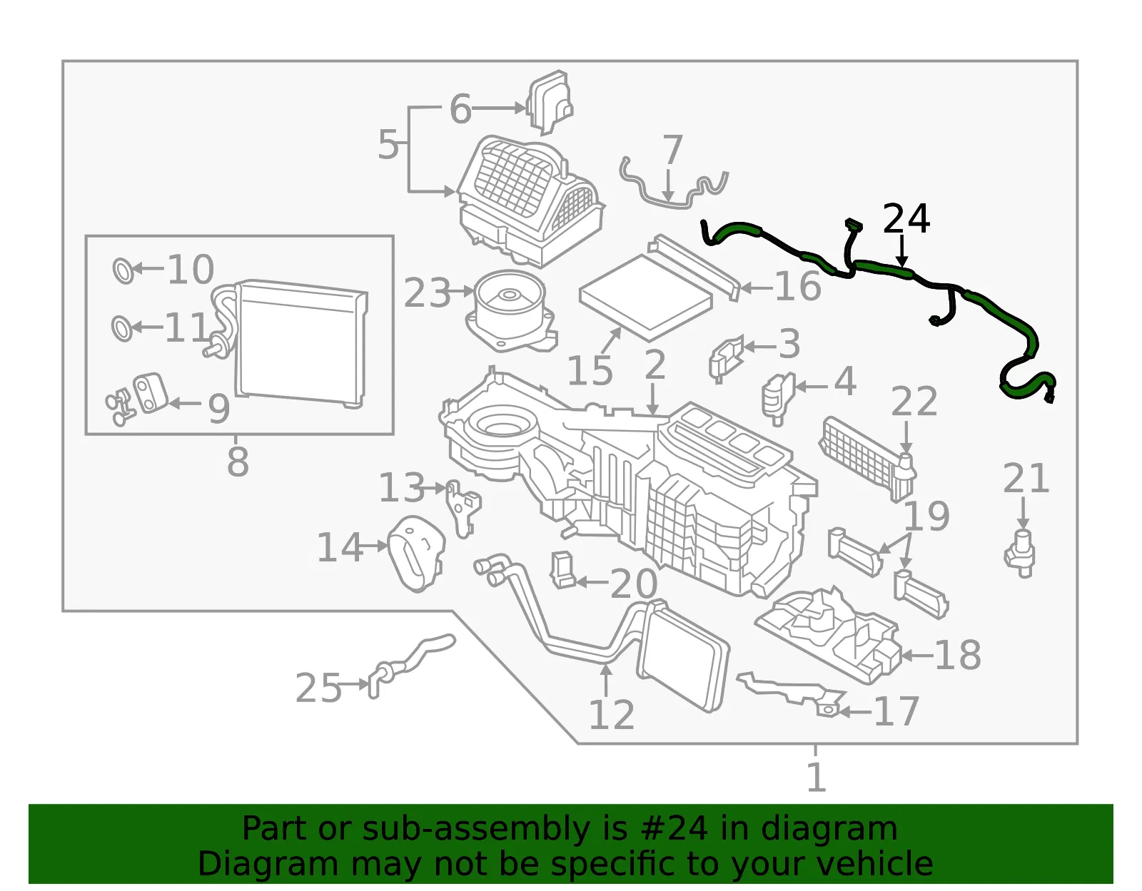 Heater Unit Sub-Harness - Nissan (27580-EZ00B) - view 2
