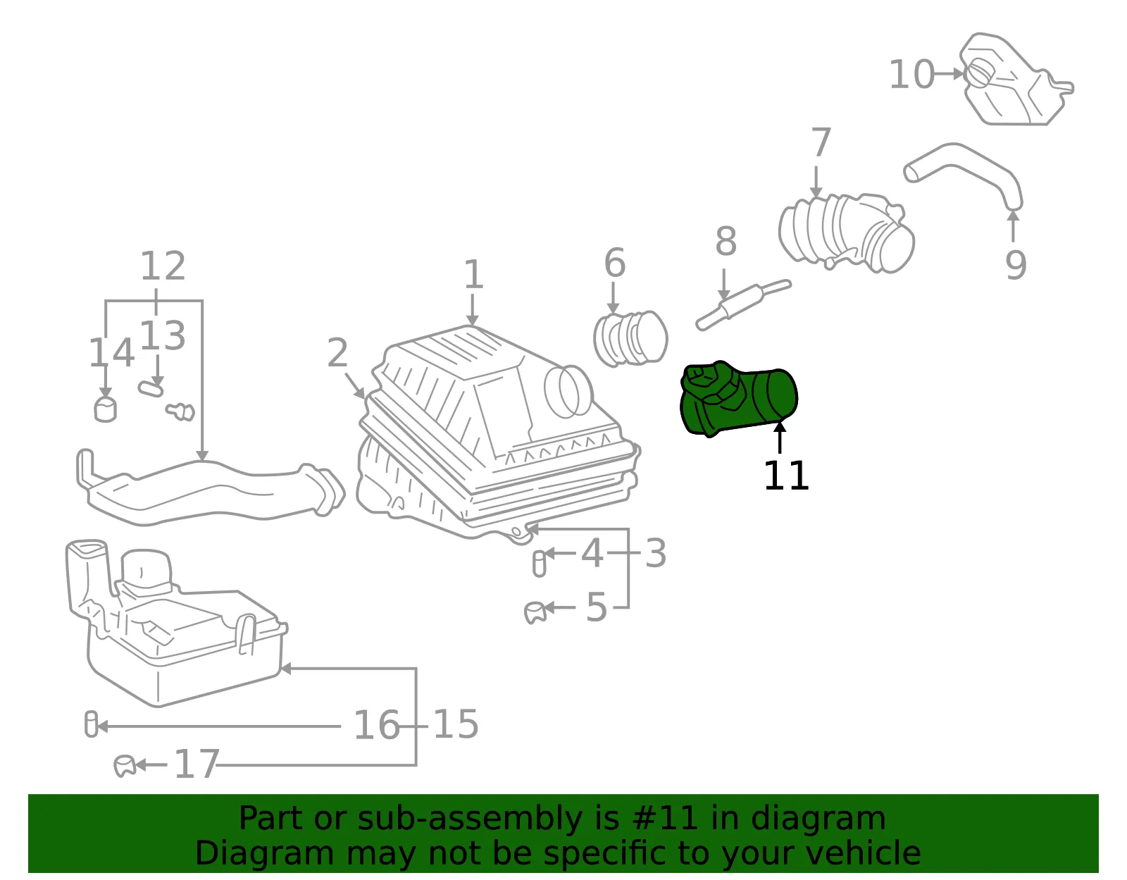 Mass Air Flow Sensor - Kia (28164-38210) - view 2