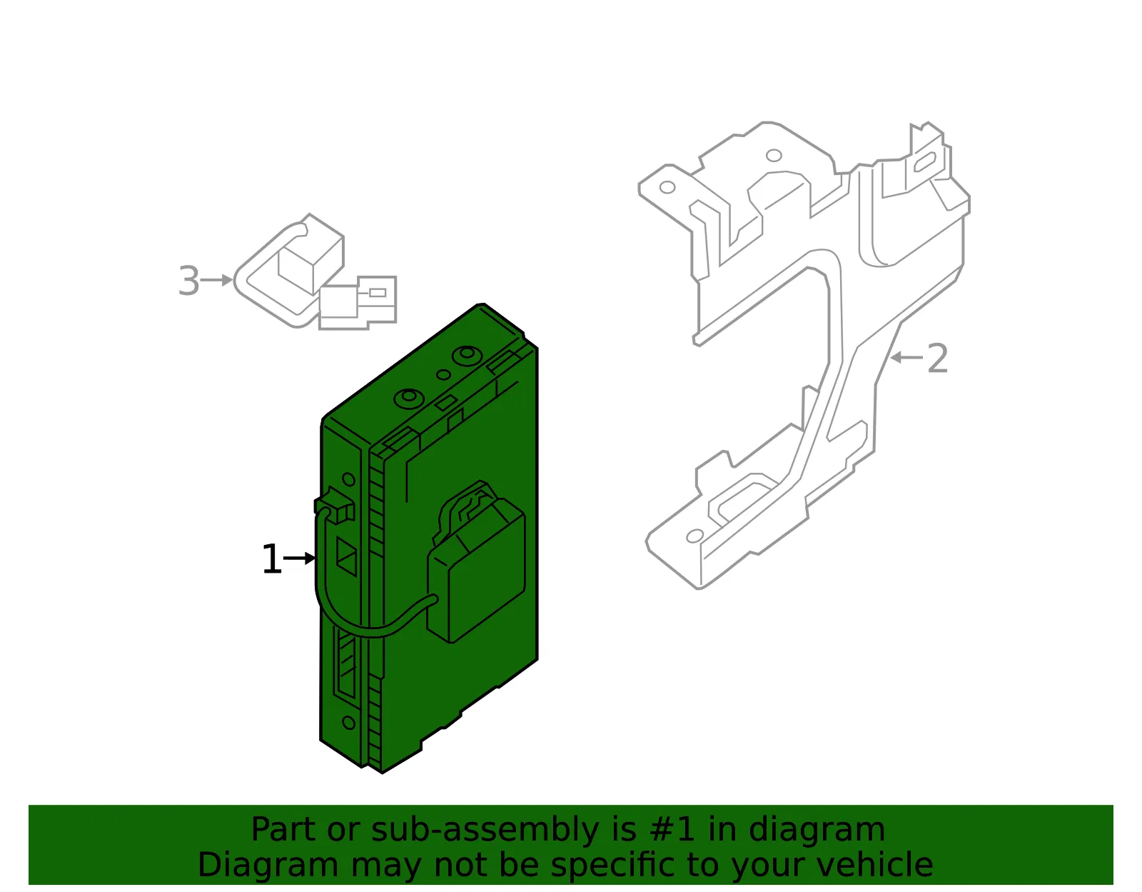 GPS Navigation Control Module - Nissan (28388-3RM0A) - view 2