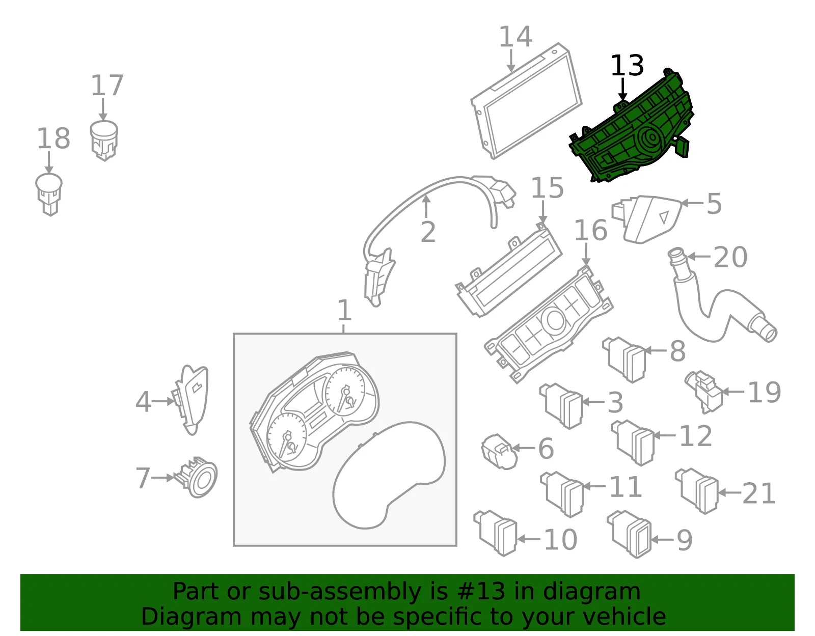 Control Switch - Nissan (28395-9PJ2B) - view 2