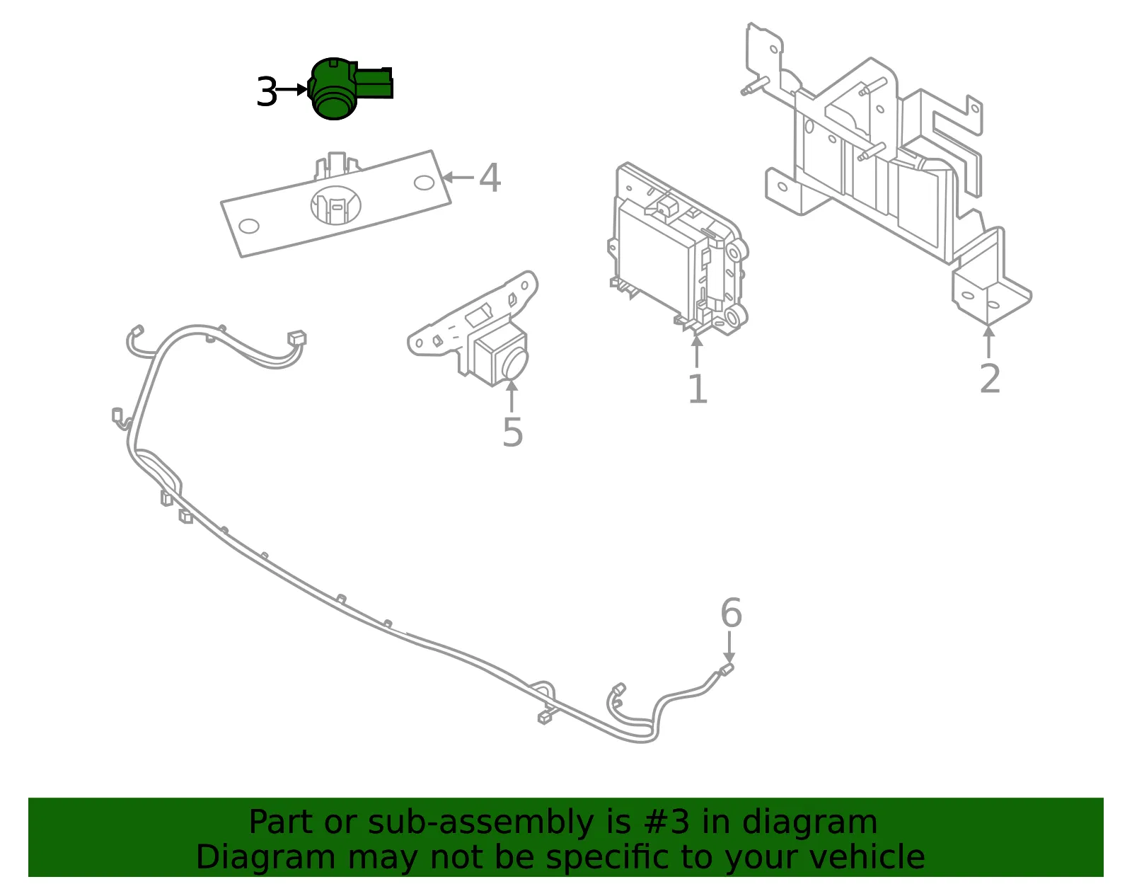 Parking Aid Sensor - Nissan (28438-3445R) - view 2