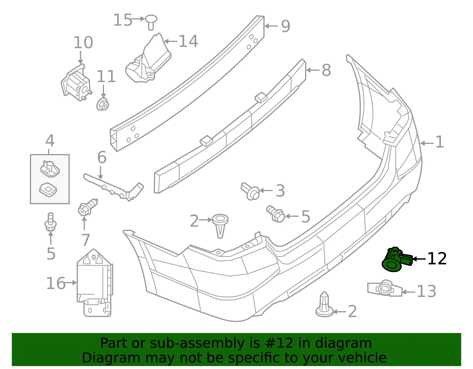 Sensor - Nissan (28438-4HB3A) - view 2