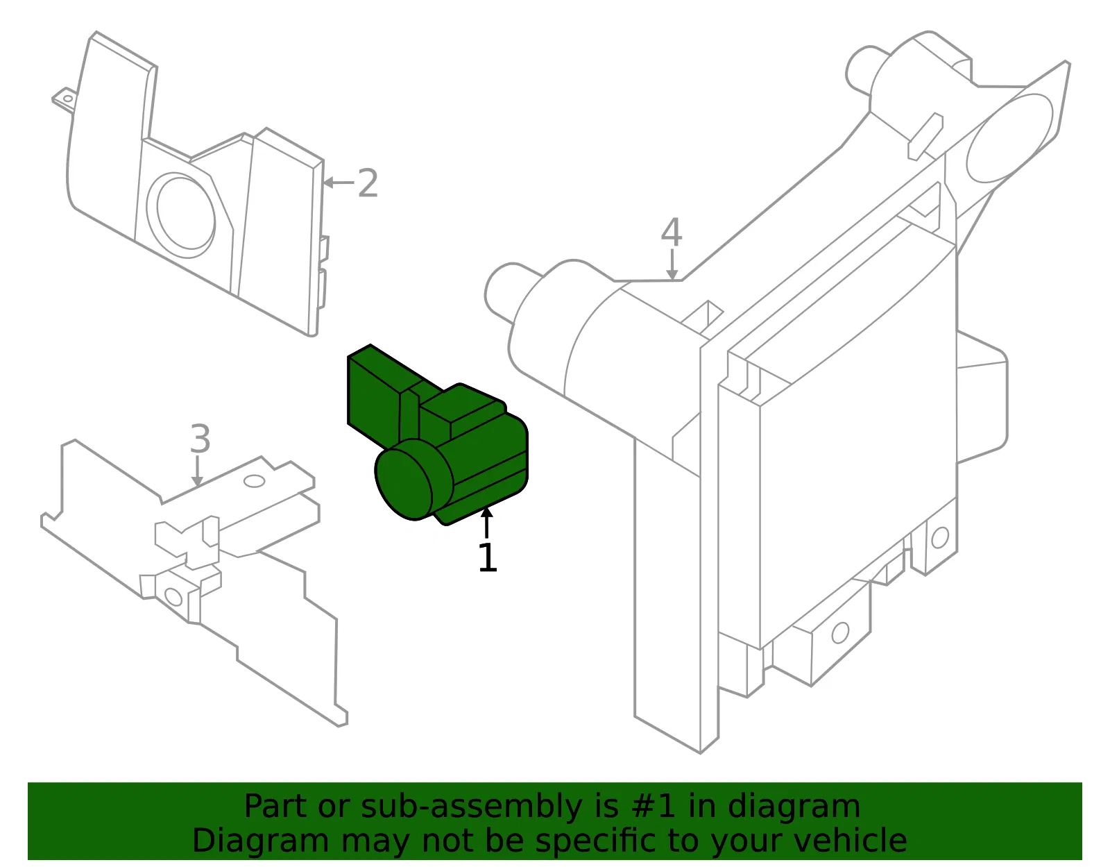 Park Sensor - Nissan (28438-5VB0E) - view 2