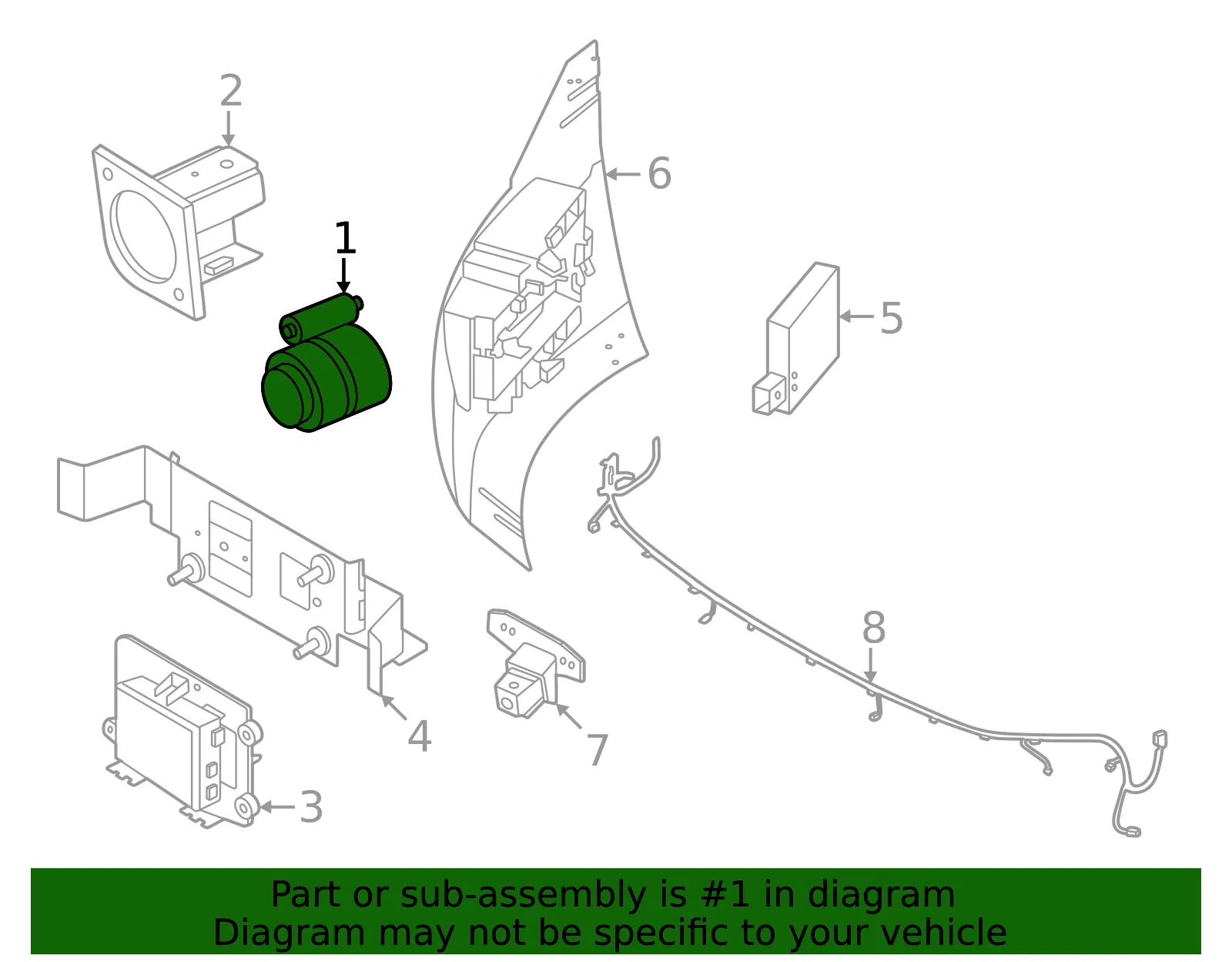 Sensor - Nissan (28438-7DE0C) - view 2