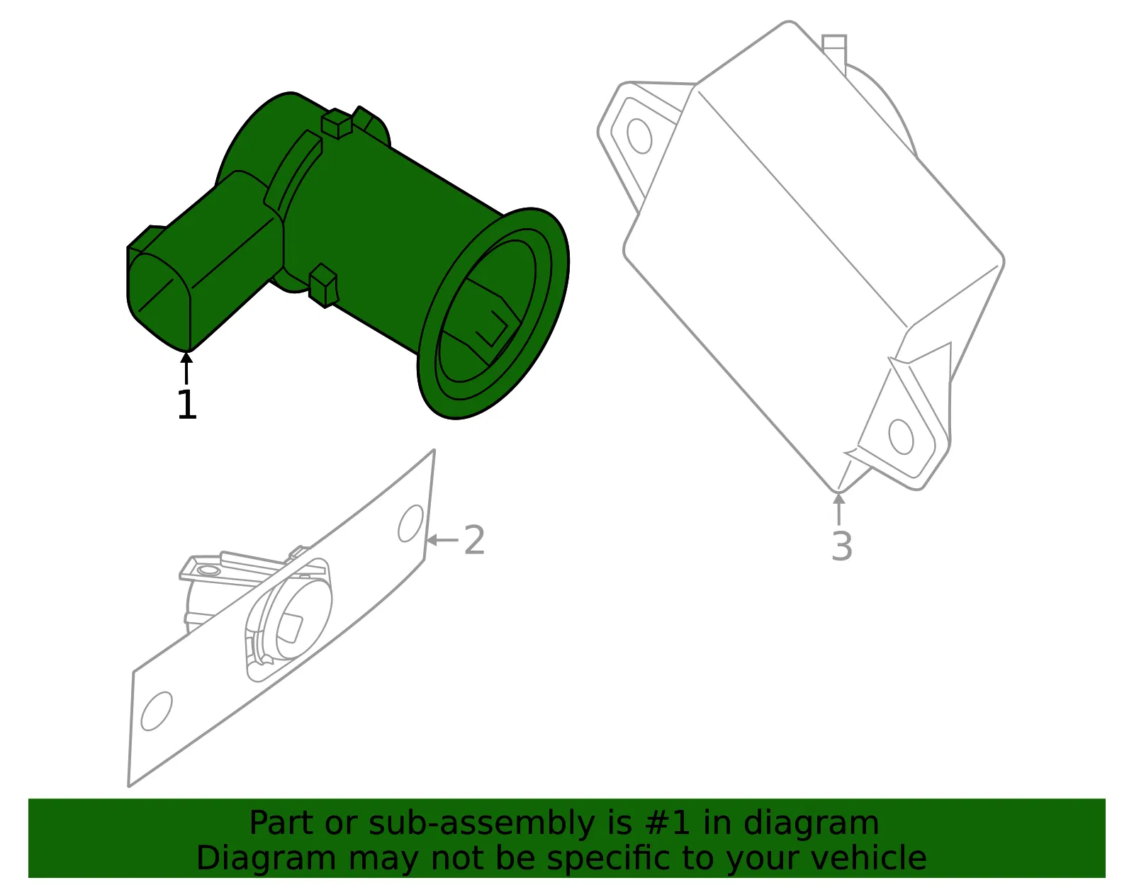 Sensor - Nissan (28438-7FL5C) - view 2