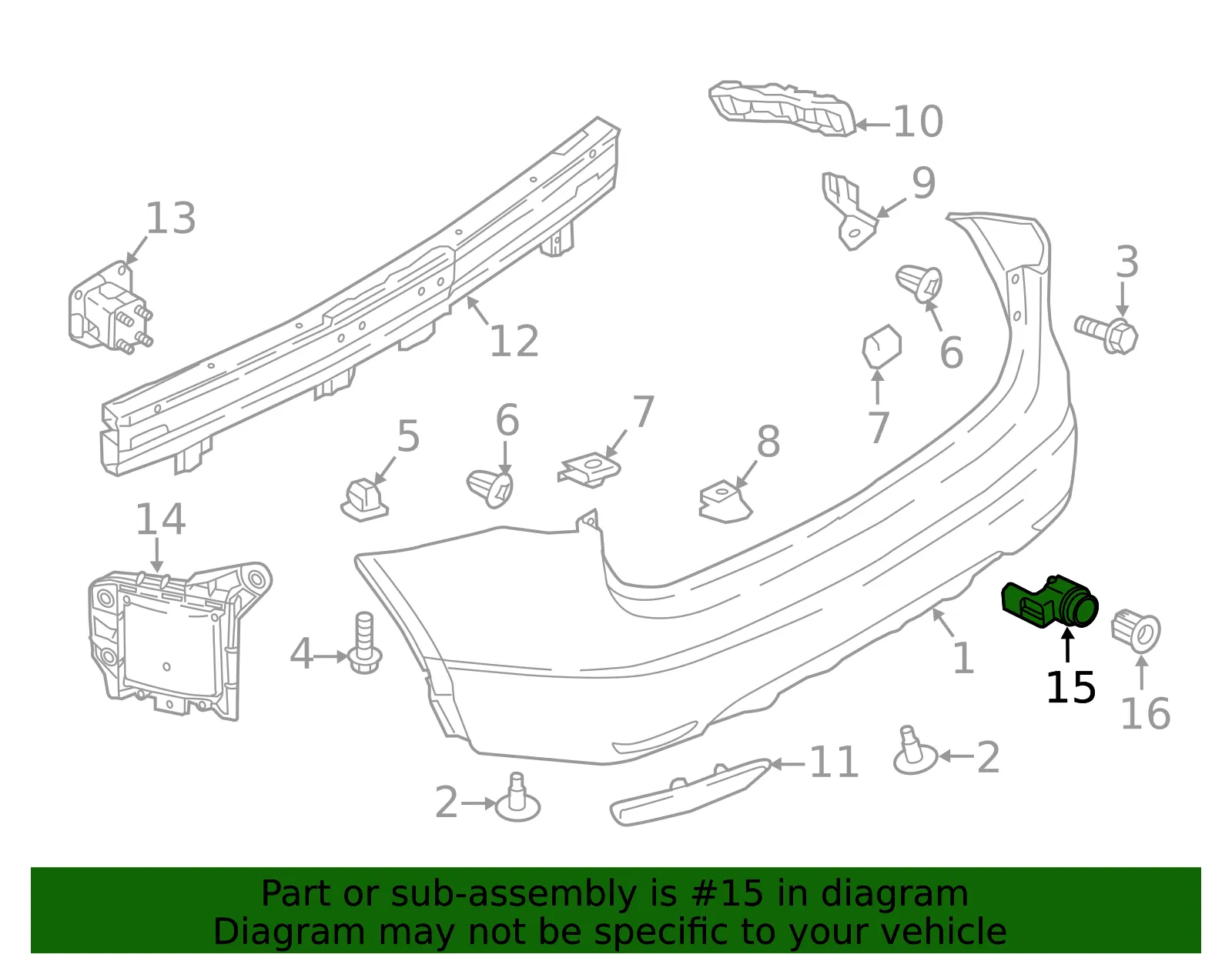 Sensor - Nissan (28438-7FM0C) - view 2