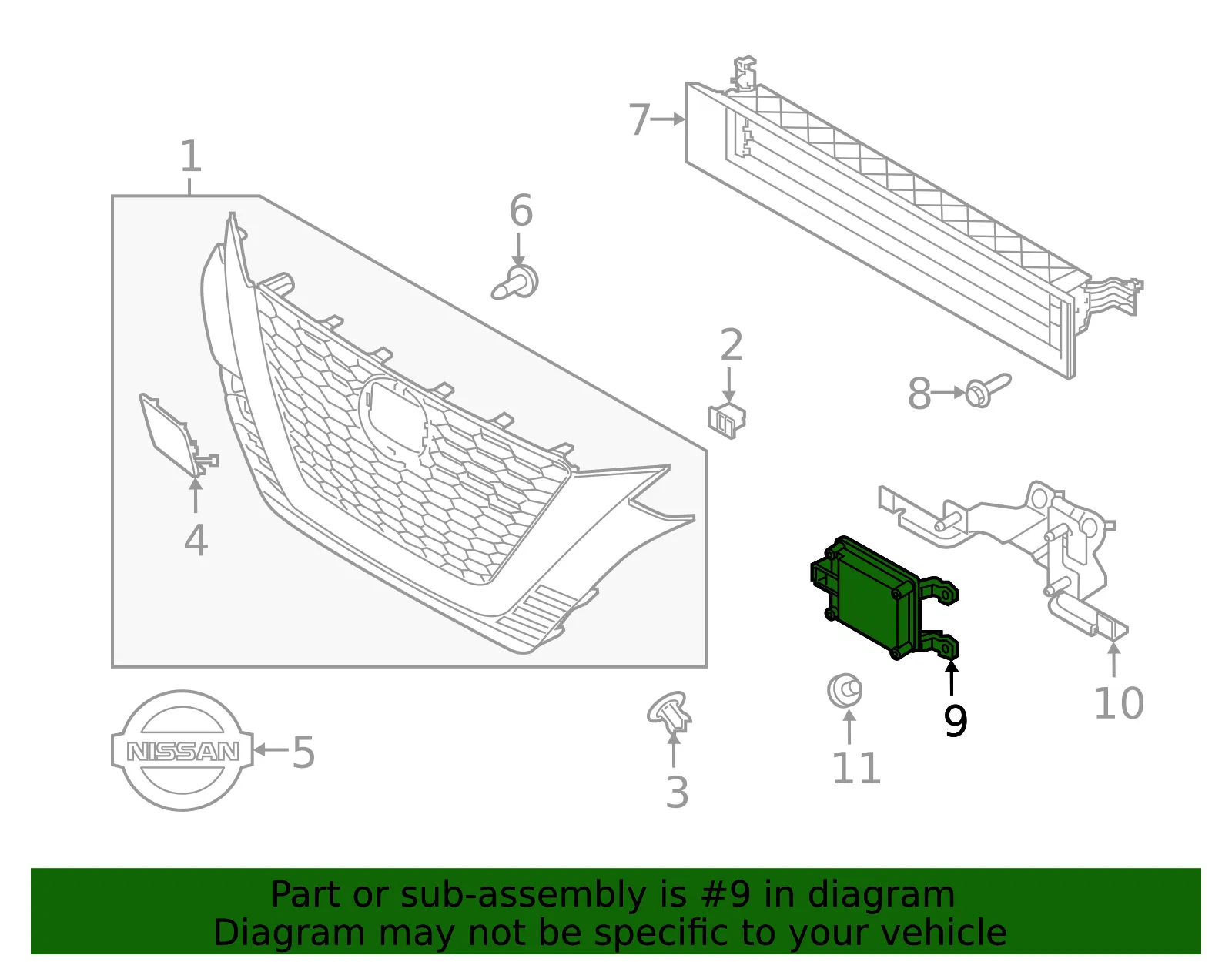 Sensor - Nissan (284385FA6A) - view 3