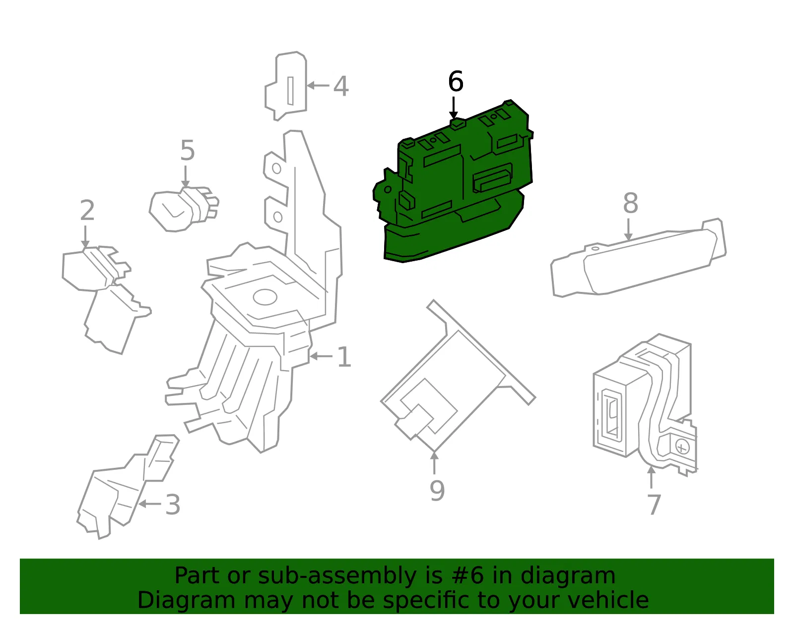 Body Control Module - Nissan (284B1-5SA3A) - view 2