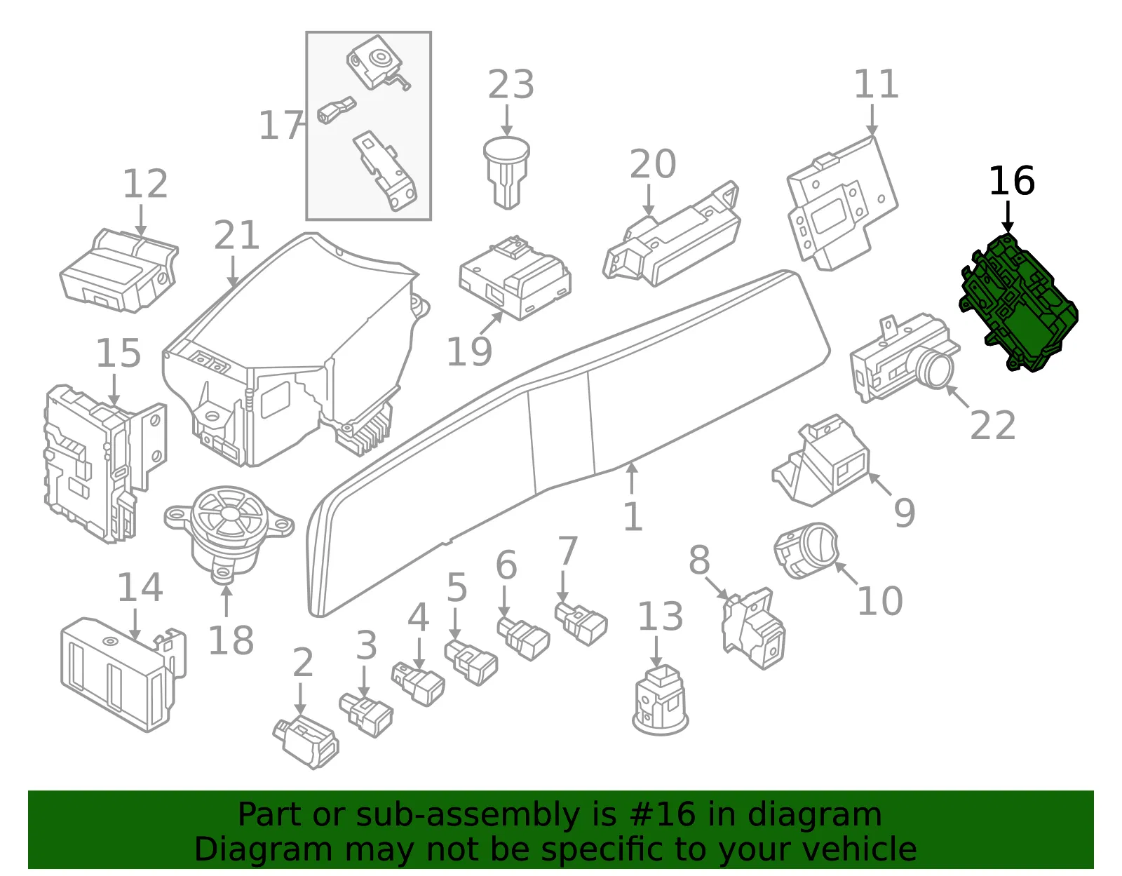 Body Control Module - Nissan (284B2-5MP0C) - view 2