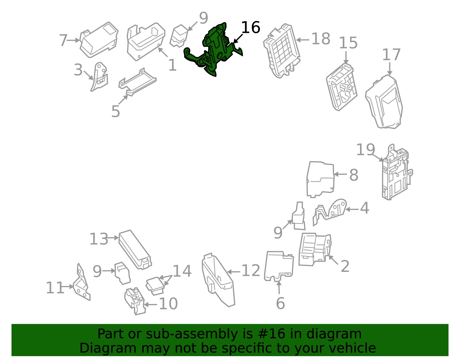 Engine Control Module (ECM) Bracket - Nissan (284B5-1EA0A) - view 2