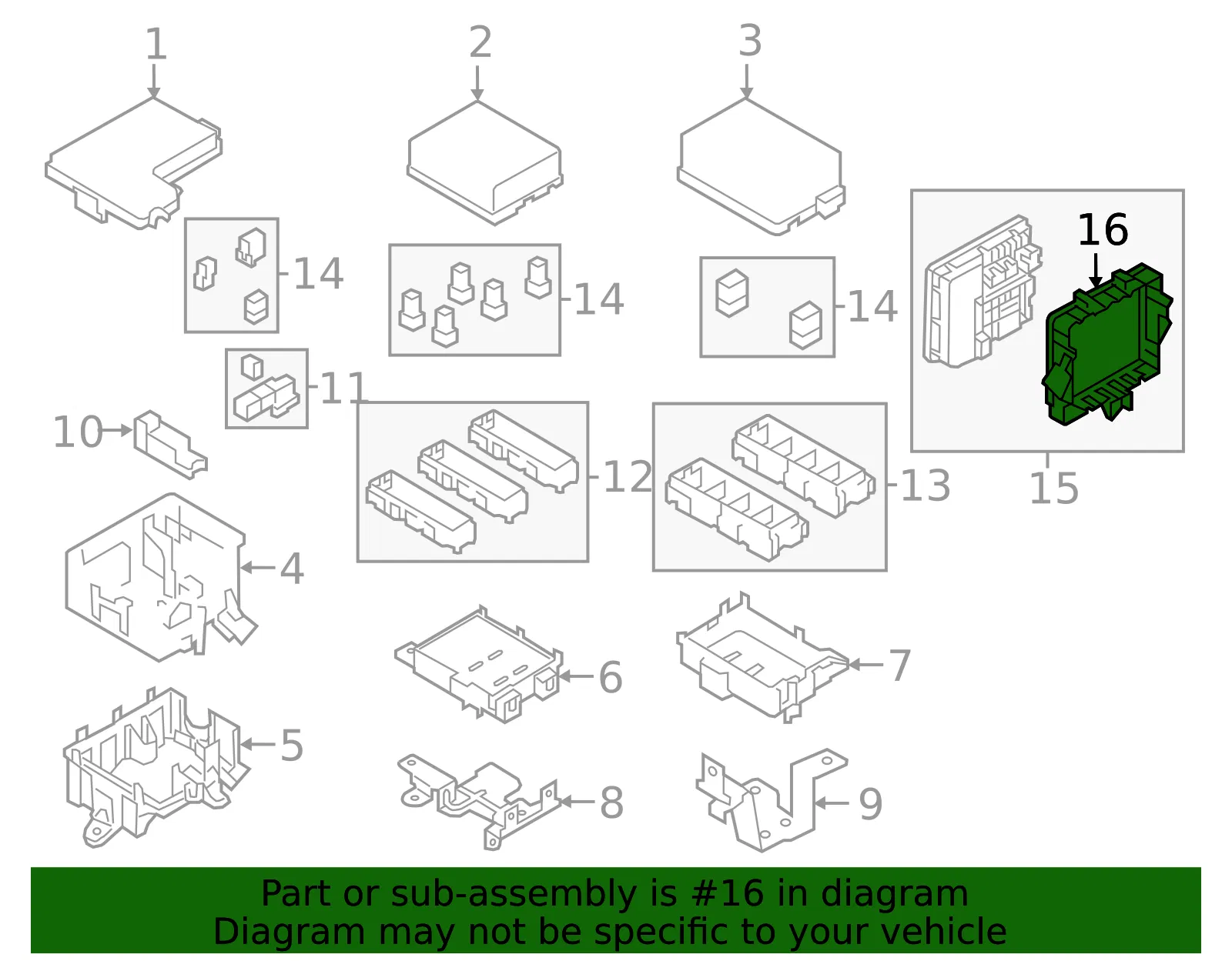 Engine Control Module (ECM) Bracket - Nissan (284B5-1LA0A) - view 2