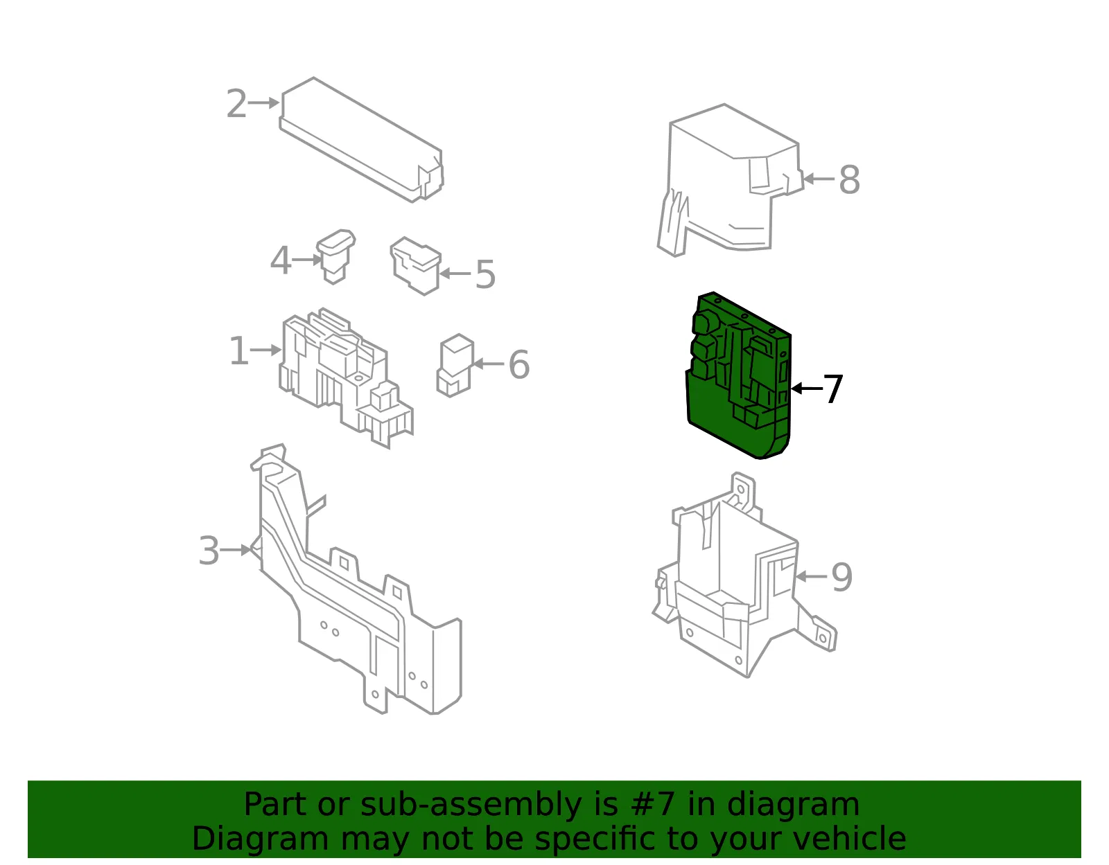 Engine Control Module (ECM) - Nissan (284B7-4AJ0A) - view 3