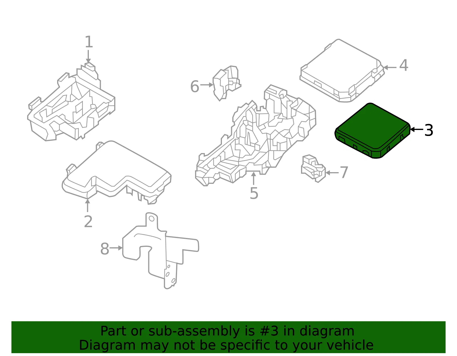 Vehicle Power Control Module - Nissan (284B7-4CE3A) - view 2