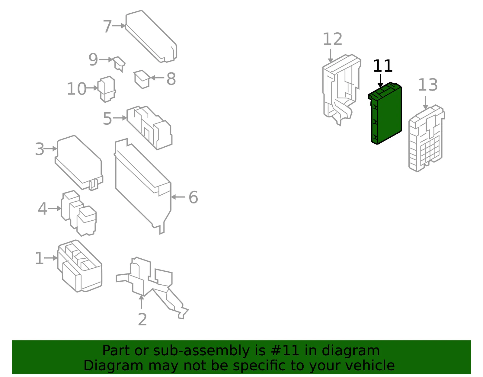 Vehicle Power Control Module - Nissan (284B7-62B6A) - view 2