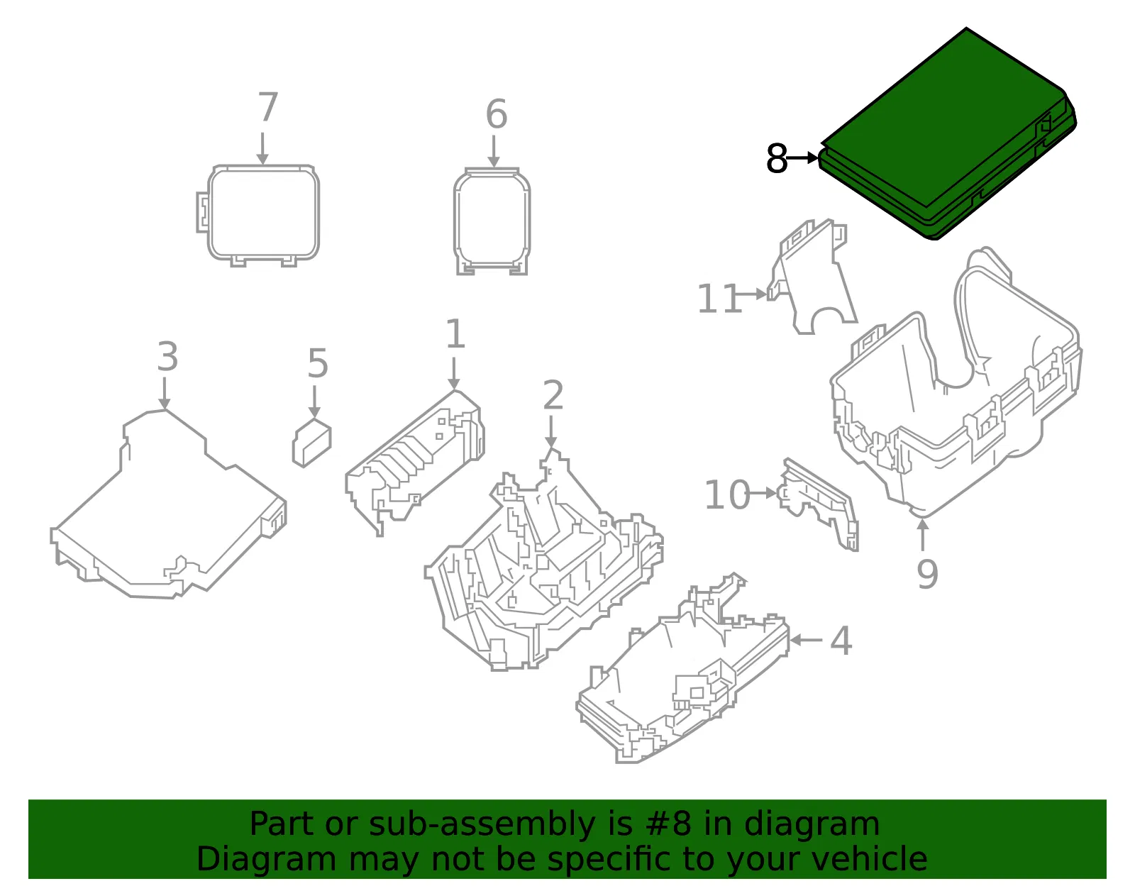 Control Module - Nissan (284B7-6CA3A) - view 4
