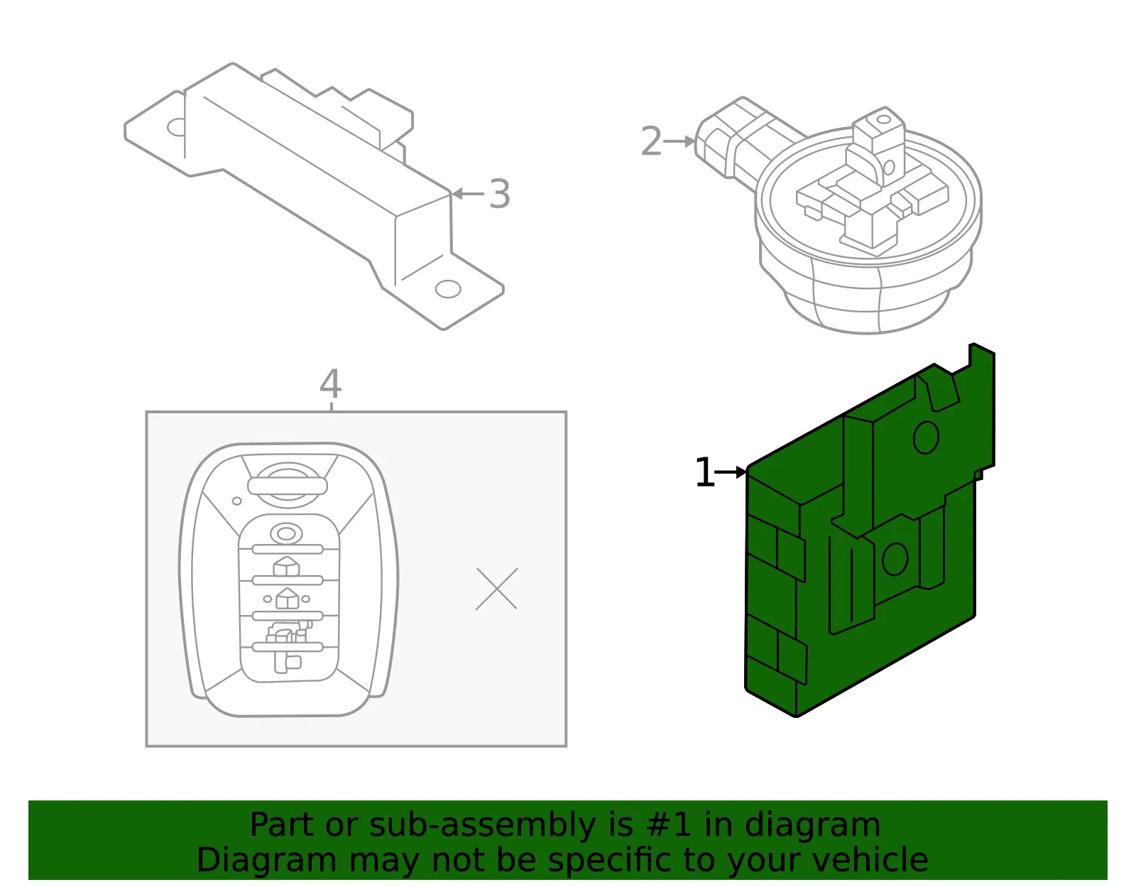 Keyless Entry Module - Nissan (284B7-7JA6E) - view 2