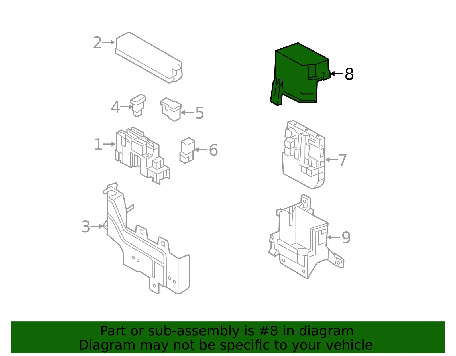 Engine Control Module (ECM) Cover - Nissan (284B8-3LM0B) - view 2