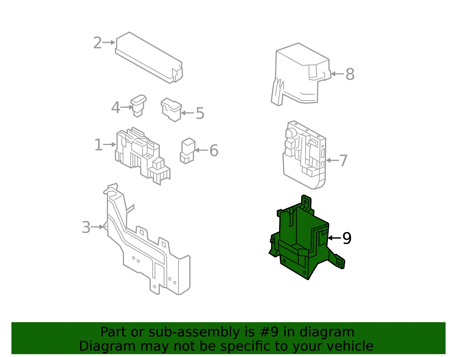 Engine Control Module (ECM) Cover - Nissan (284B9-JX50A) - view 2