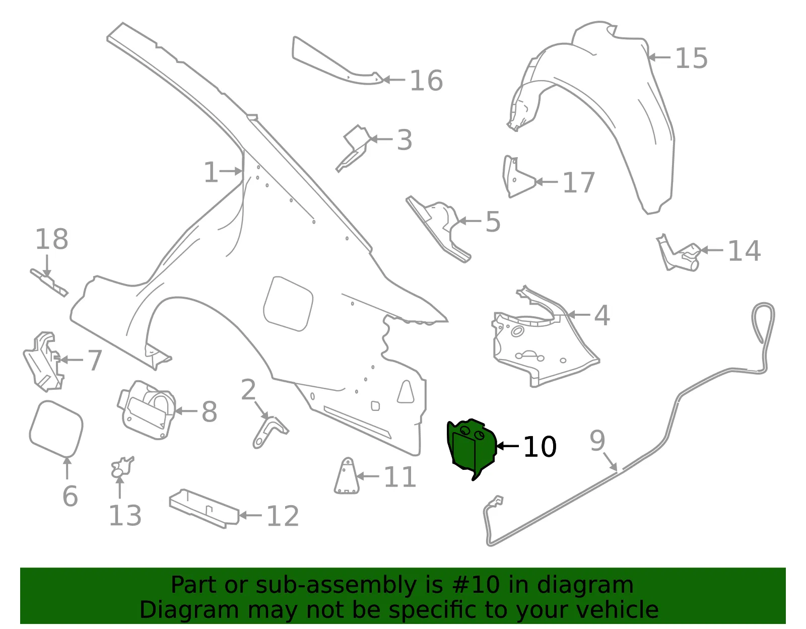 Object Sensor - Passenger Side (RH) - Nissan (284K0-6CA2A) - view 2