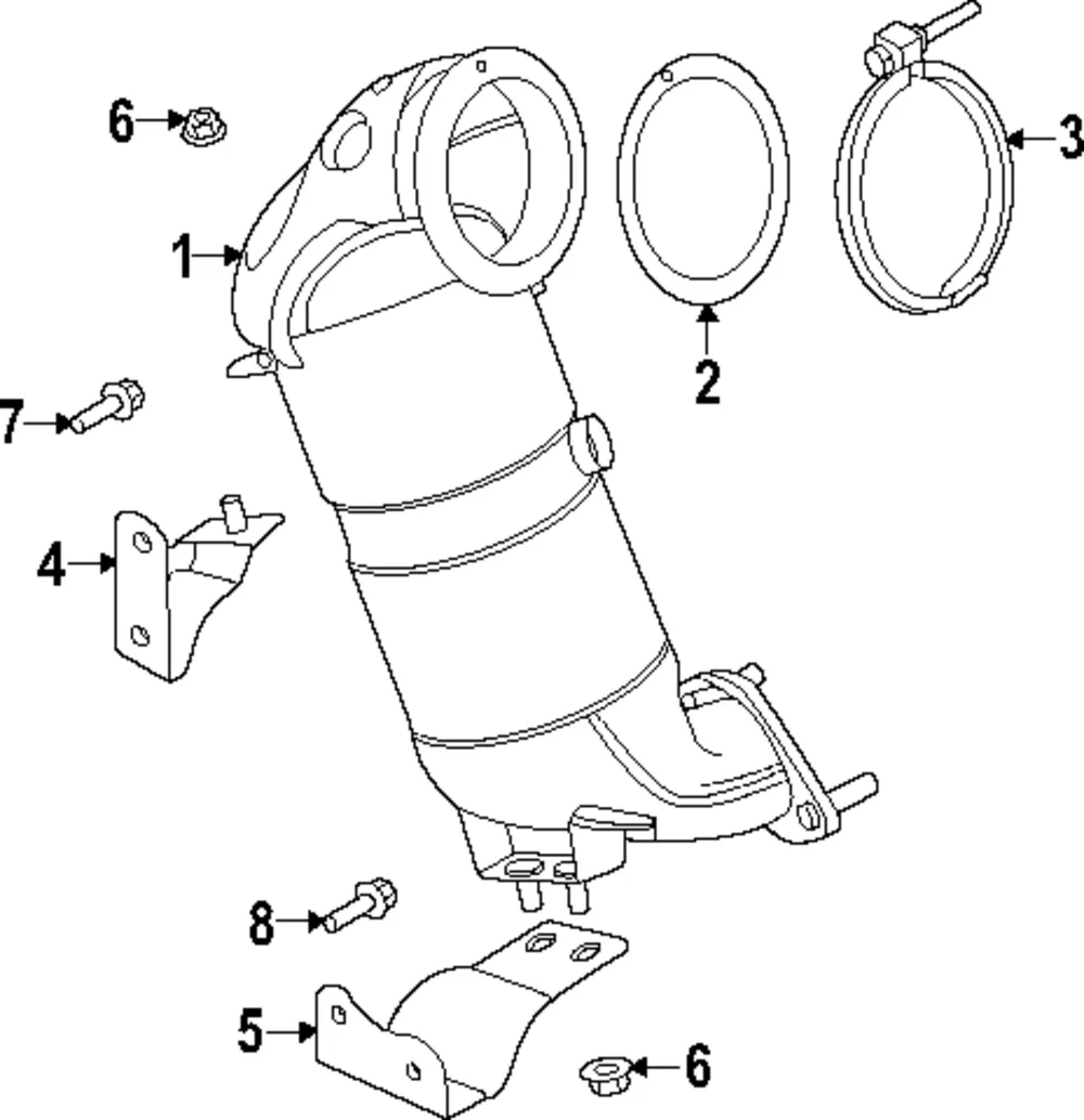 Mnfd W/Converter Lower Bracket - Kia (28529-2S310)