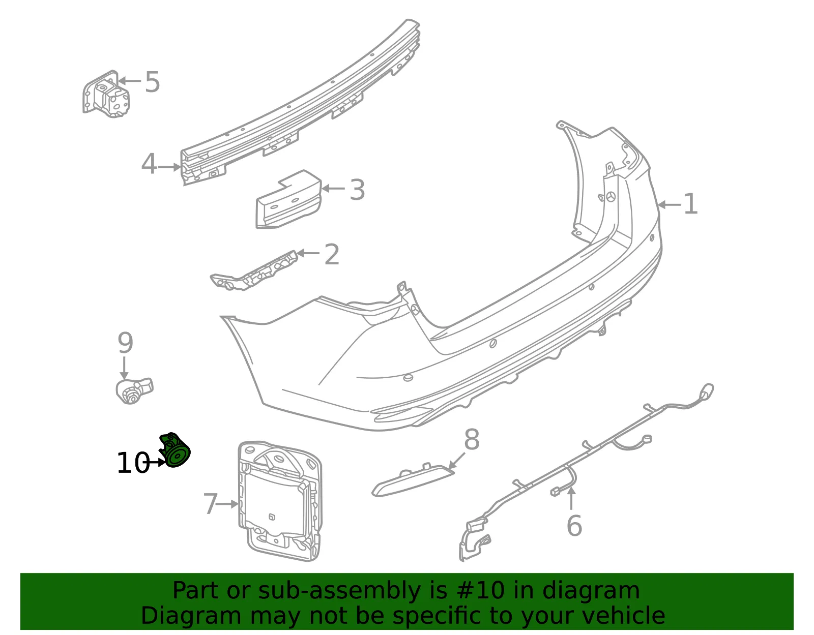 Parking Aid Sensor Bracket - Nissan (28533-5EA7A) - view 2