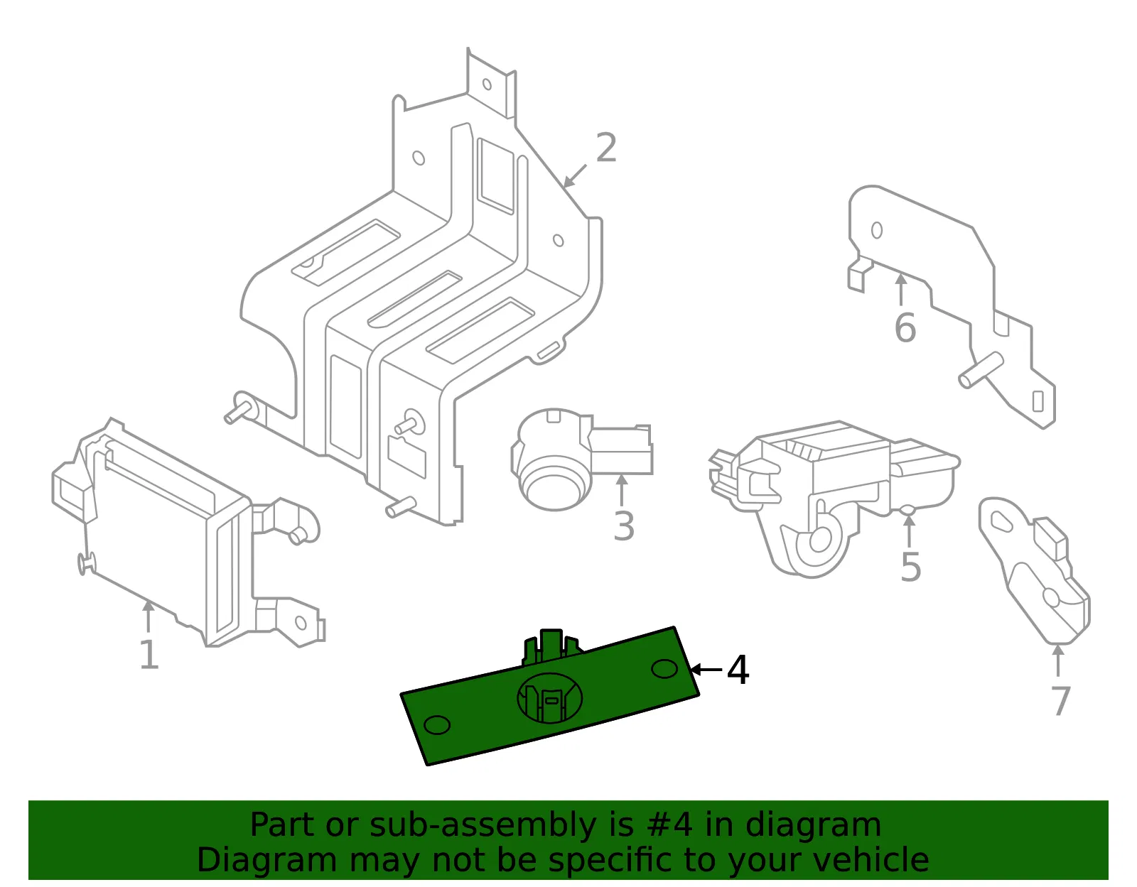 Parking Aid Sensor Housing - Nissan (28533-6GP0A) - view 2