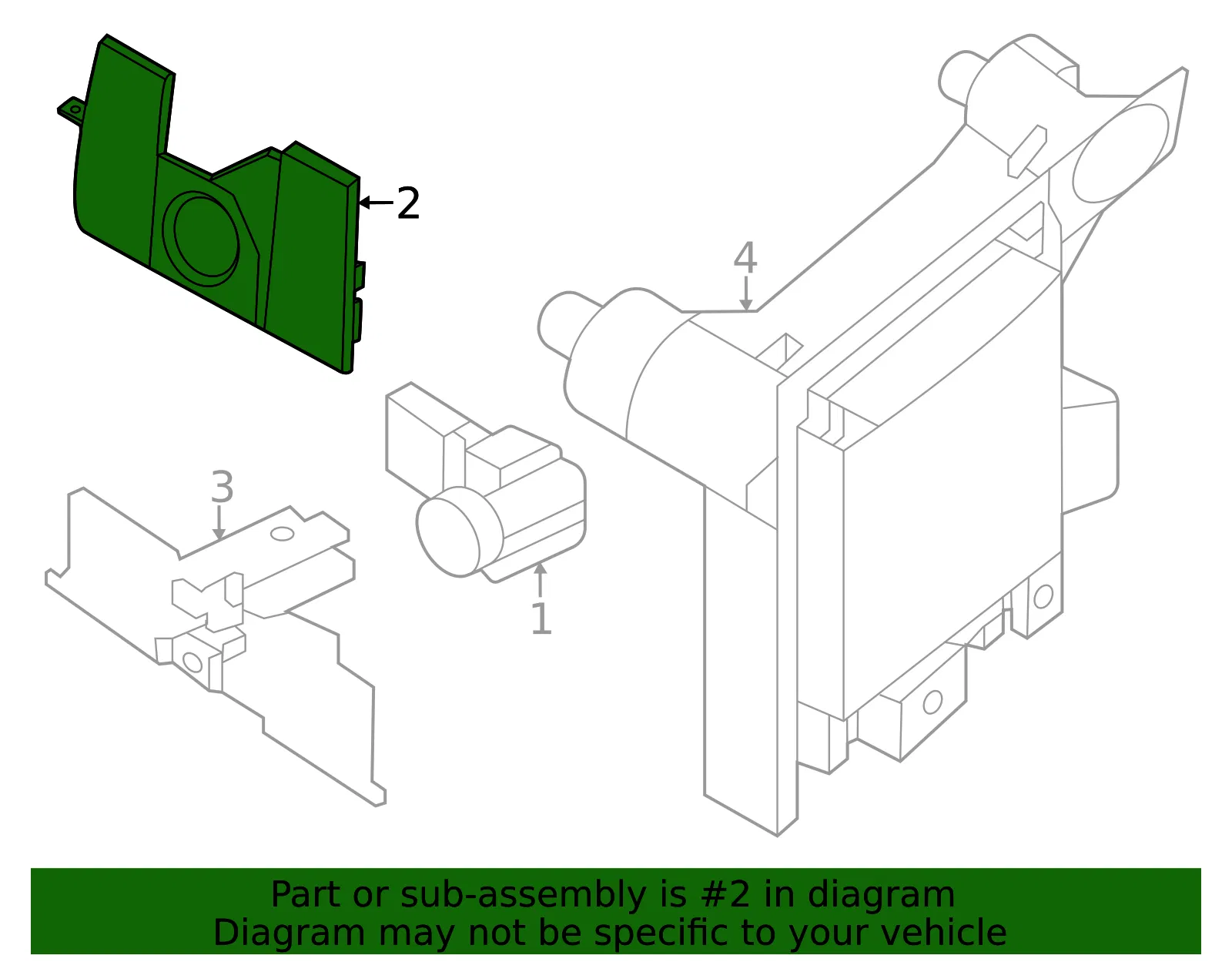 Sensor Protector - Nissan (28533-6GR9B) - view 2