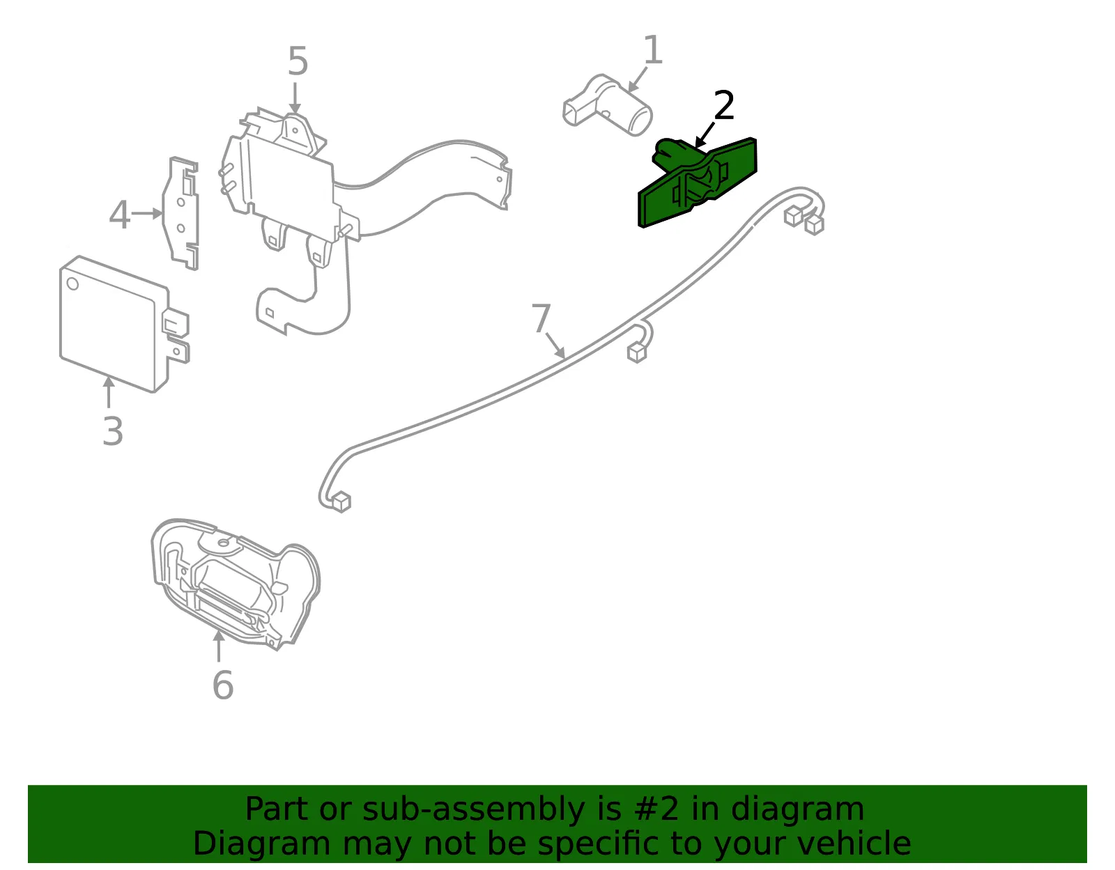 Parking Aid Sensor Bracket - Nissan (28533-6JL0A) - view 2