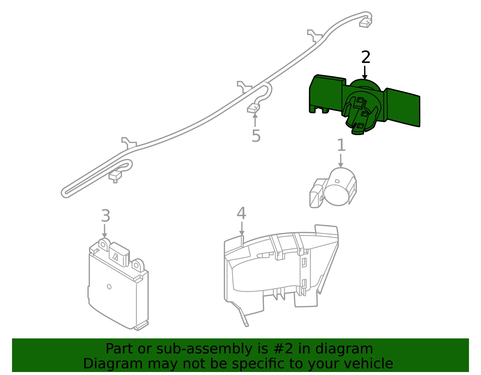 Parking Aid Sensor Bracket - Nissan (28533-7LA1A) - view 2
